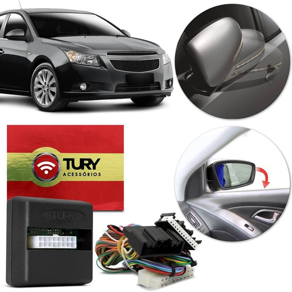 Modulo de Retrovisor Tury PARK3.7.3I com Tilt Down/Rebatimento - Cruze LTZ 11/16