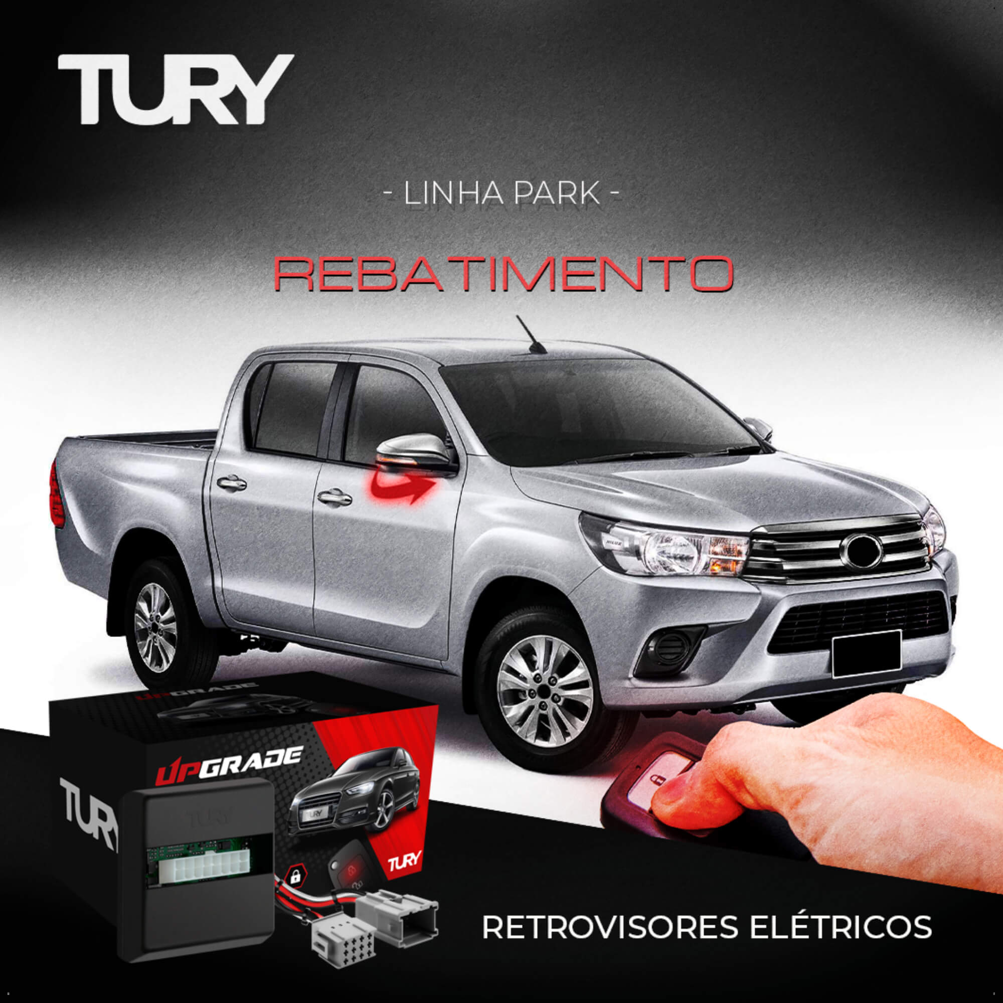 Módulo Fechamento Abertura de Vidro e Retrovisores Elétrico Amarok 2013 - Tury PARK5.70.0DI