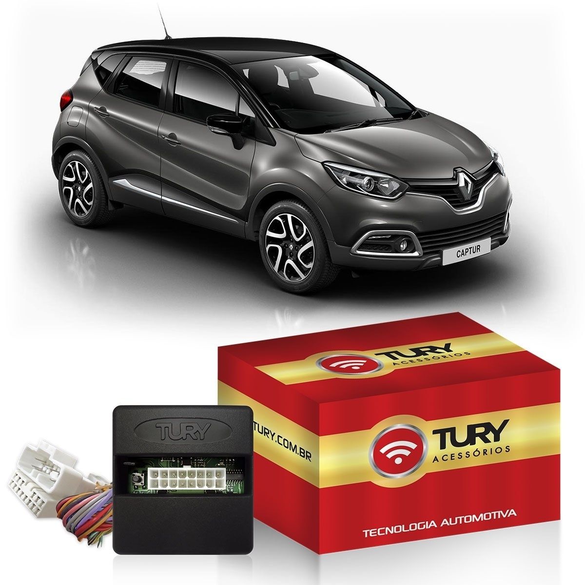 Módulo de Vidro e Retrovisor Captur 2017 até 2019 Tury - PARK 4.3.7E