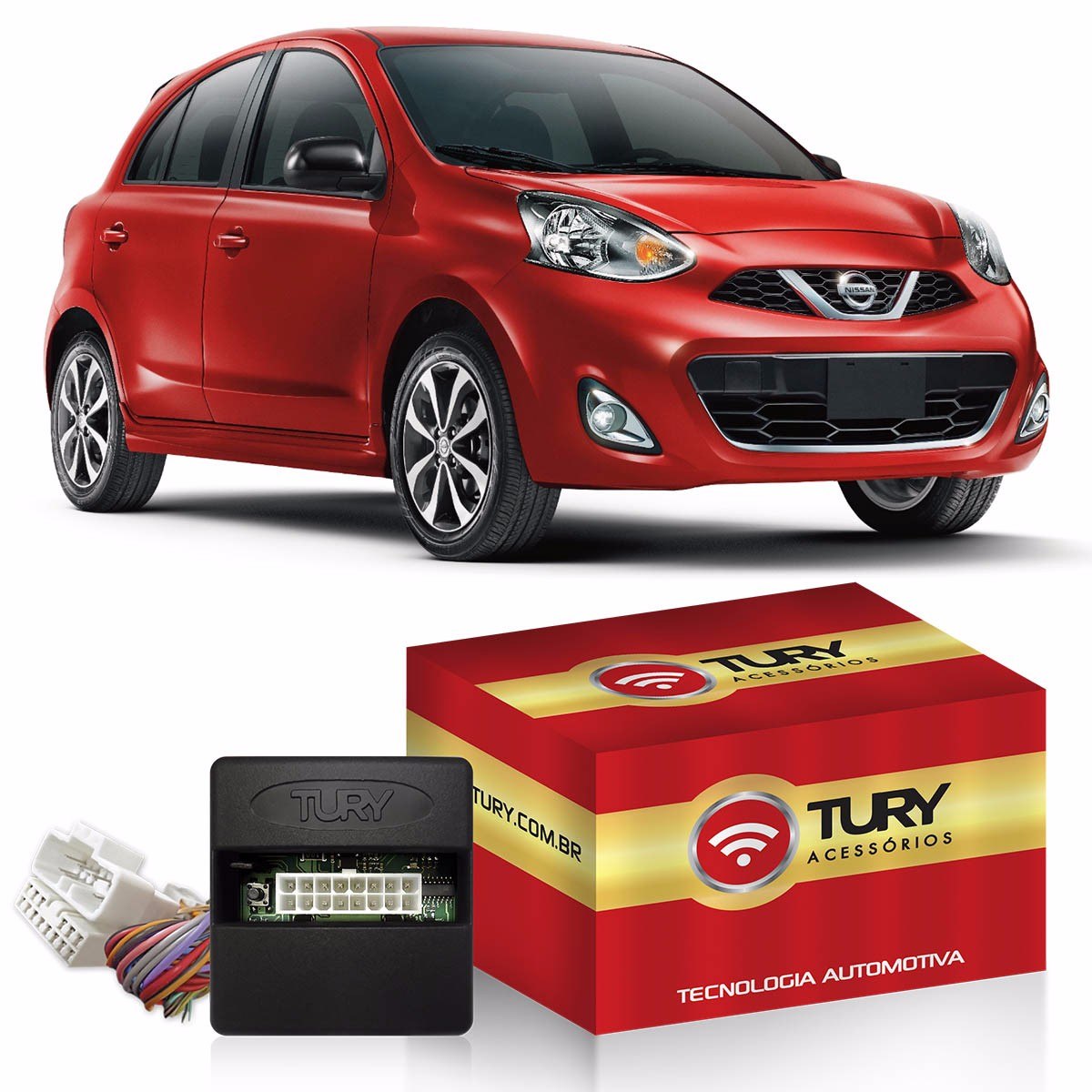 Modulo de Vidro Tury c/ Anti-esmagamento PRO2.9BB Nissan March 2015+/Versa 2011+ Apenas Dianteiro