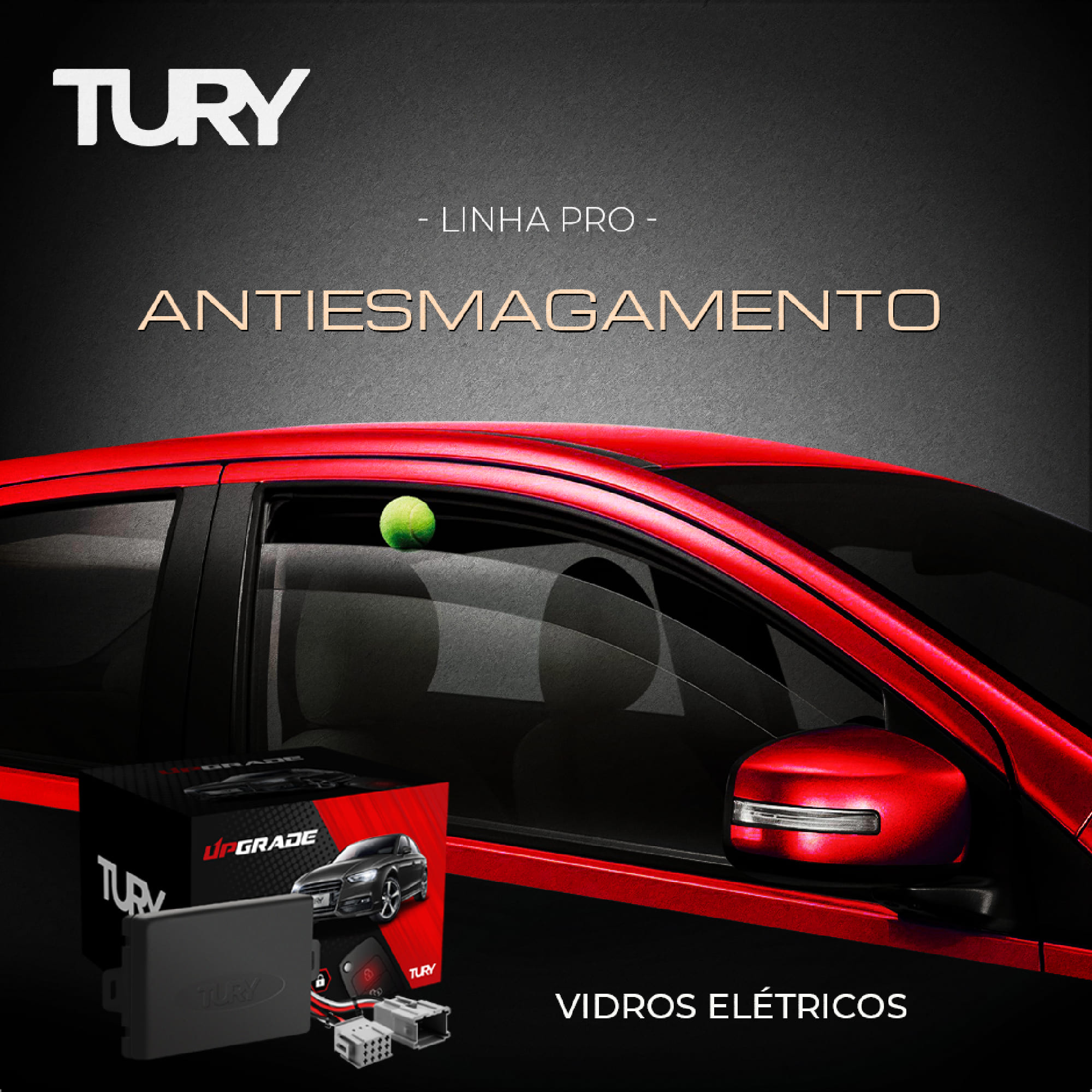 Módulo de Vidro Antiesmagamento 4P S10 2012-2016 Trailblazer A Partir De 2012 Tury - PRO 4.22 AS