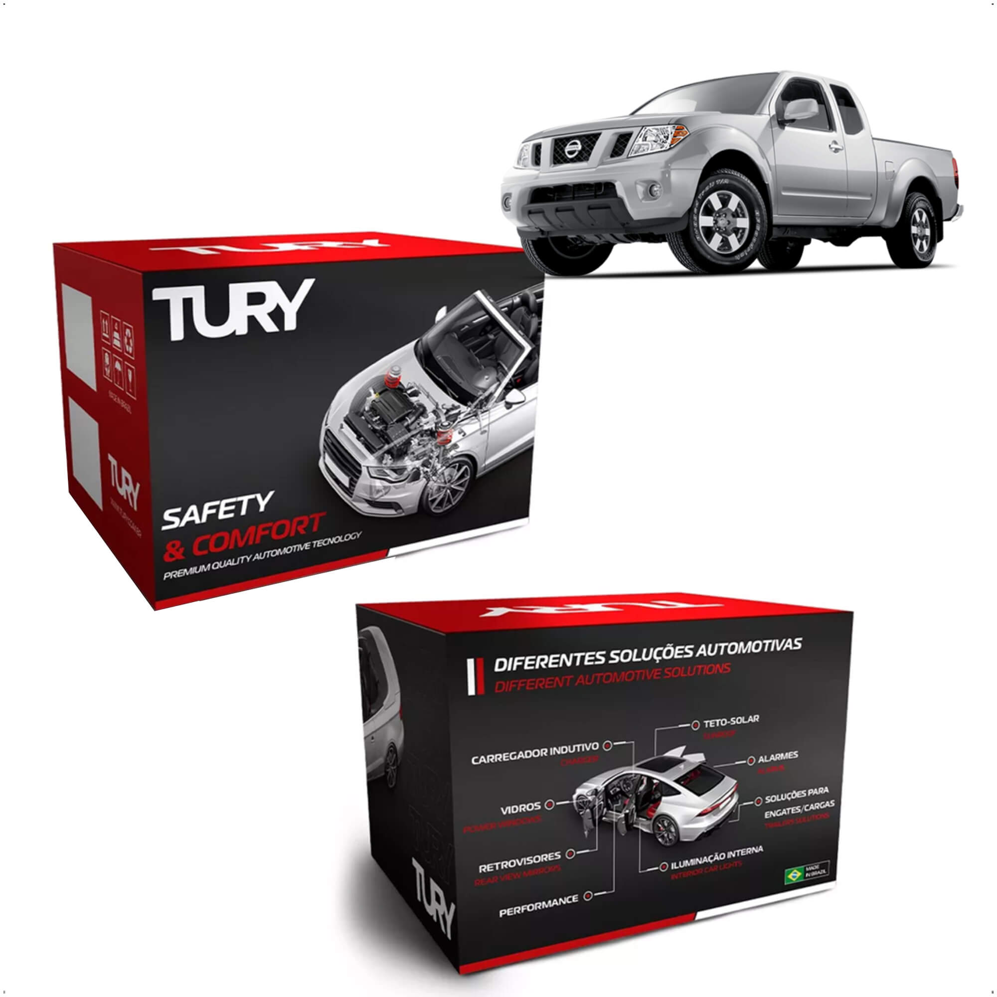 Módulo de Vidro Elétrico com Anti Esmagamento Frontier 2007-2009 Tury - PRO4.43CN