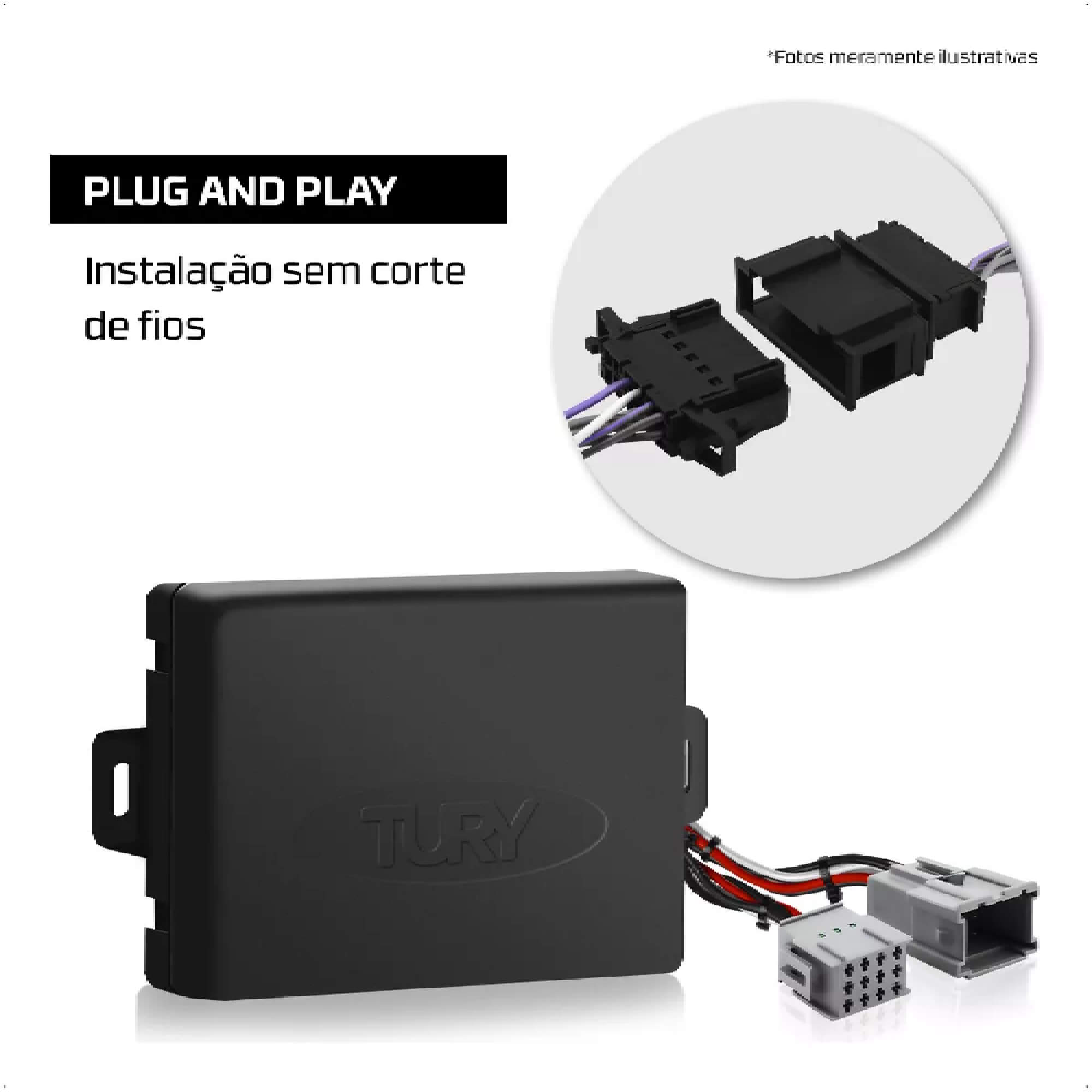 Módulo de Vidro Elétrico com Anti Esmagamento Frontier 2007-2009 Tury - PRO4.43CN