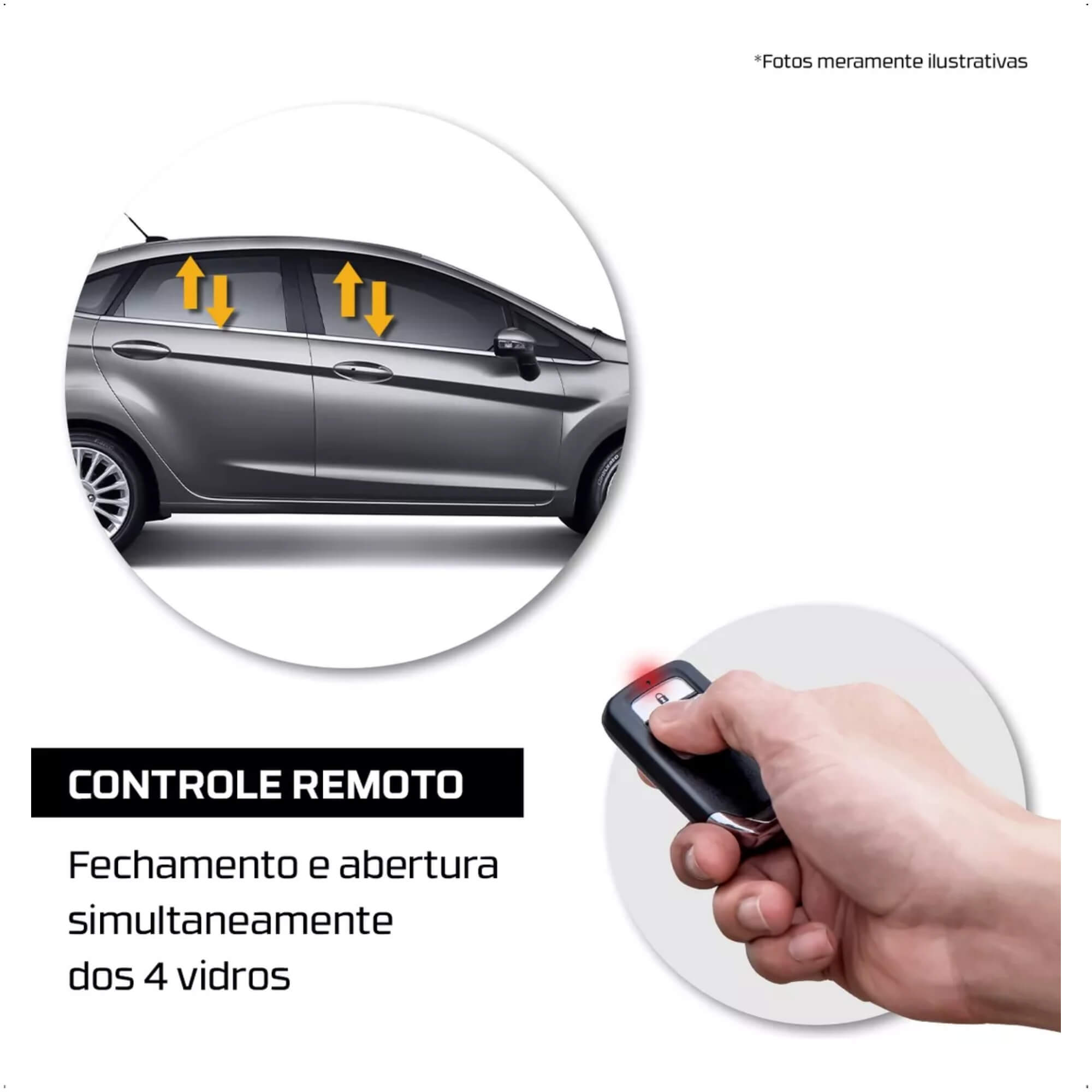 Módulo de Vidro Elétrico com Anti Esmagamento Frontier 2007-2009 Tury - PRO4.43CN
