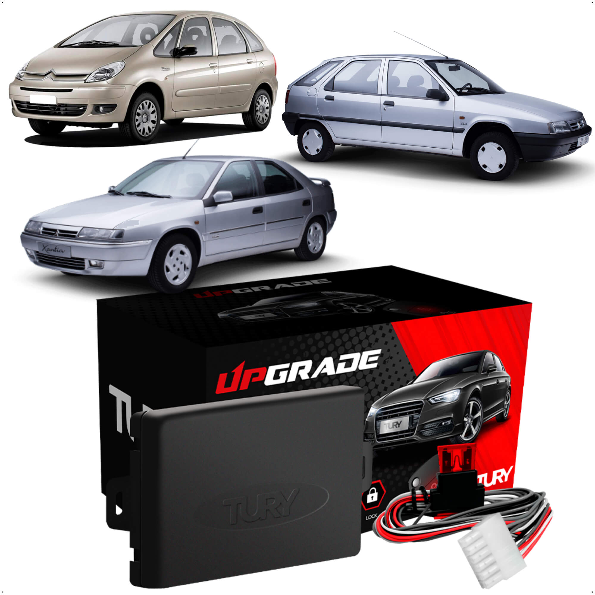 Modulo de Vidro ZX Xantia Xsara Picasso 4 portas com Anti esmagamento Tury - PRO 4.16