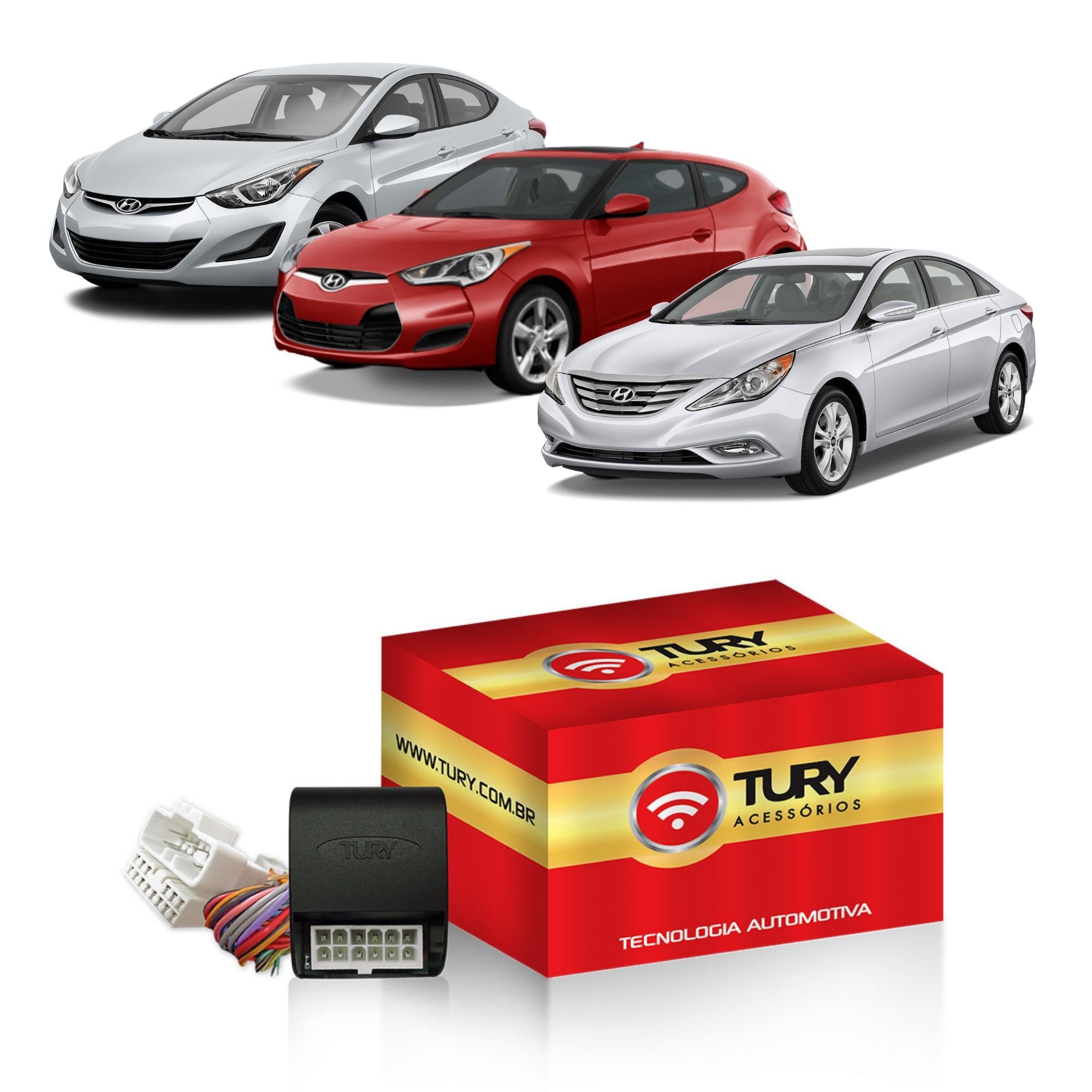 Modulo de Vidro c/ Antiesmagamento Elantra 12/16 Veloster 12 Sonata 11/14 Tury - PRO4.31P