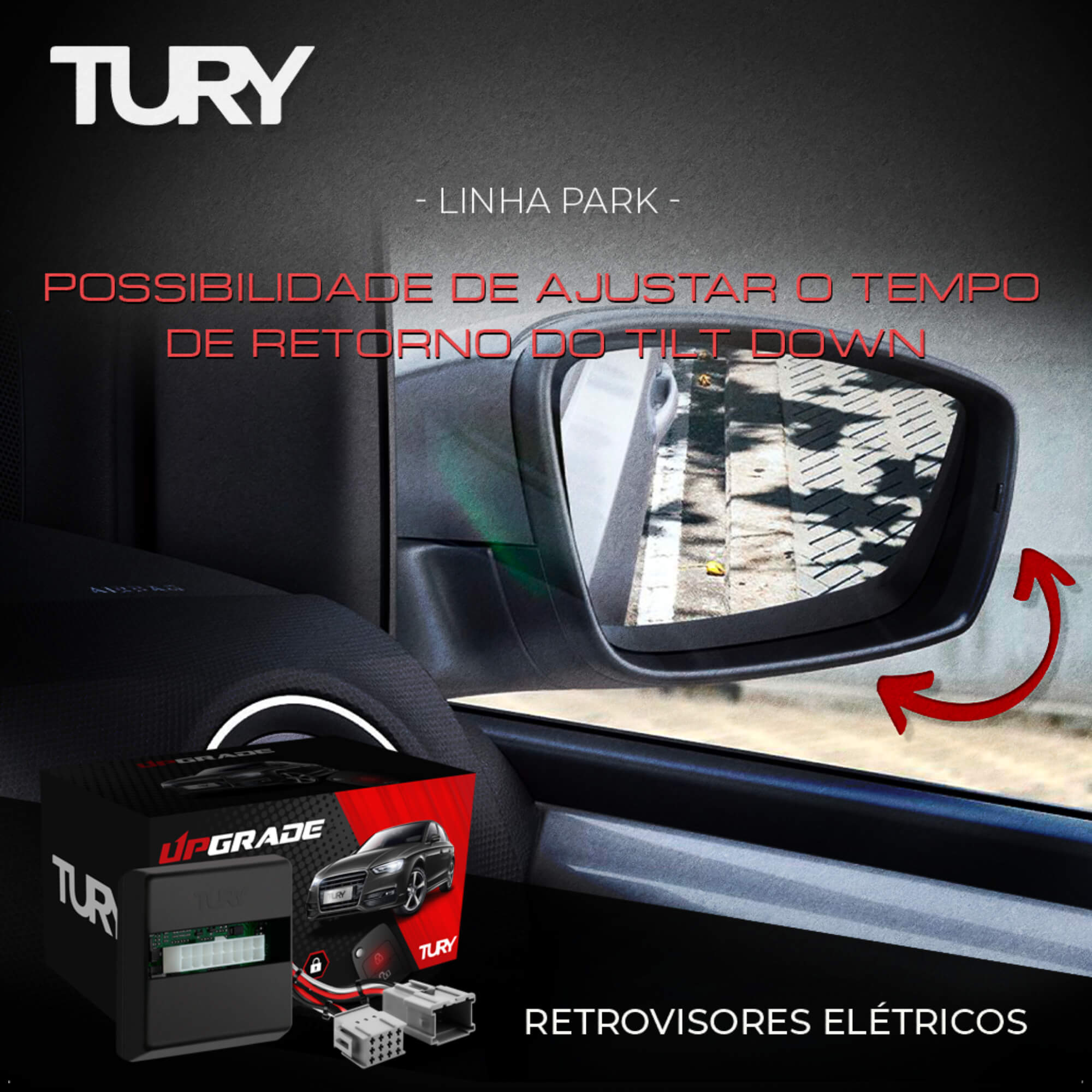 Módulo Retrovisores Elétricos Tilt-Down Ka 15/18 Modo Automático ou Semi Tury - PARK1.51.2