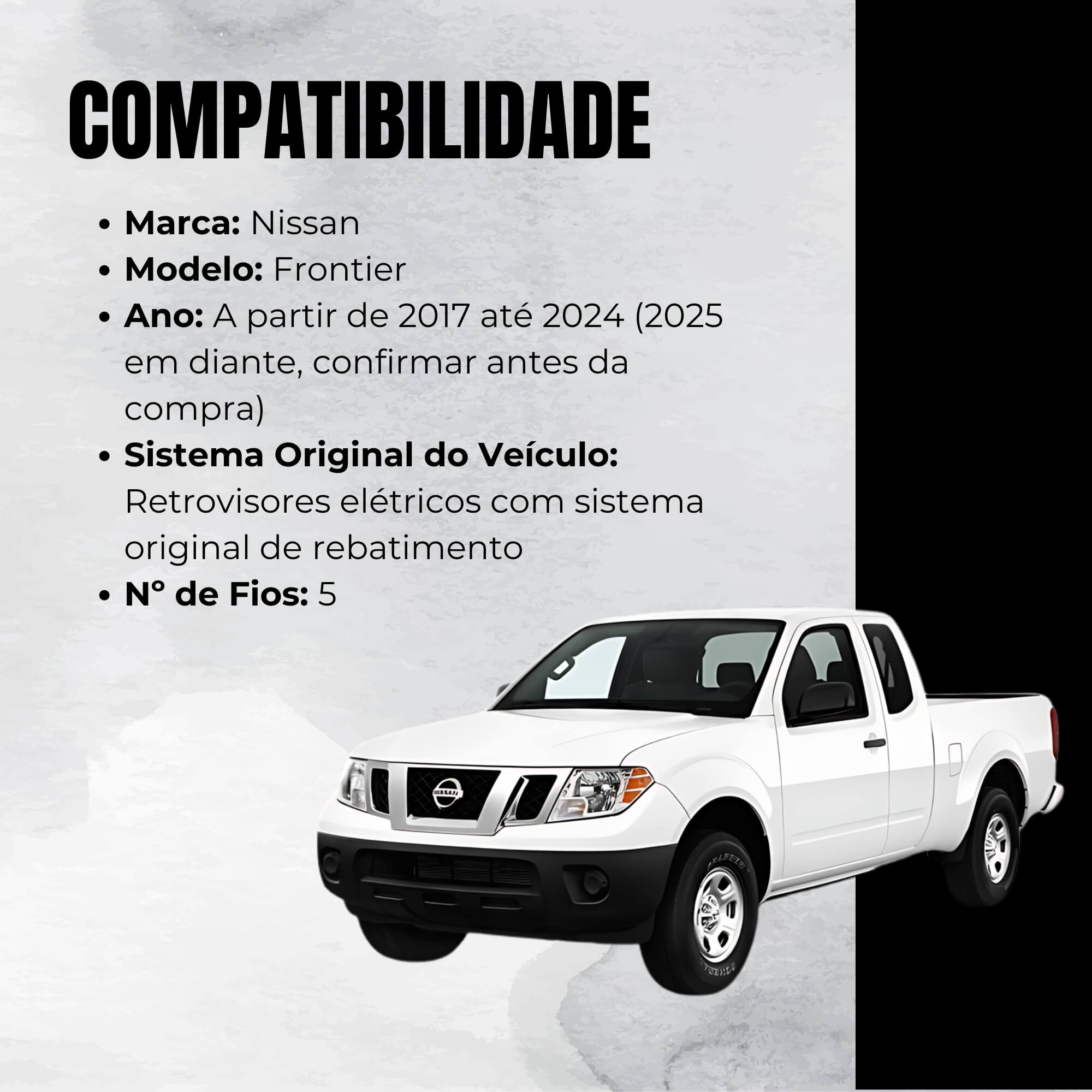 Módulo Automação de Retrovisores compatível com Frontier 2017 até 2024 Tury - PARK3.3.8CQ