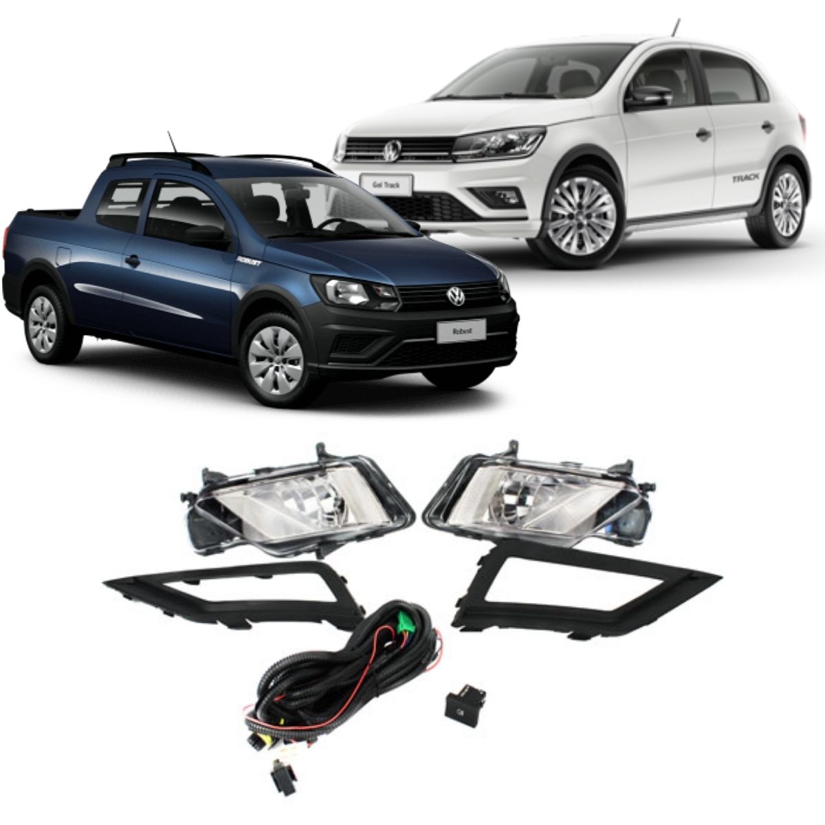 Kit Faról Milha Saveiro Robust/Trendline 2016 em diante Gol G7 Track 2017 SL-262510 - Shocklight