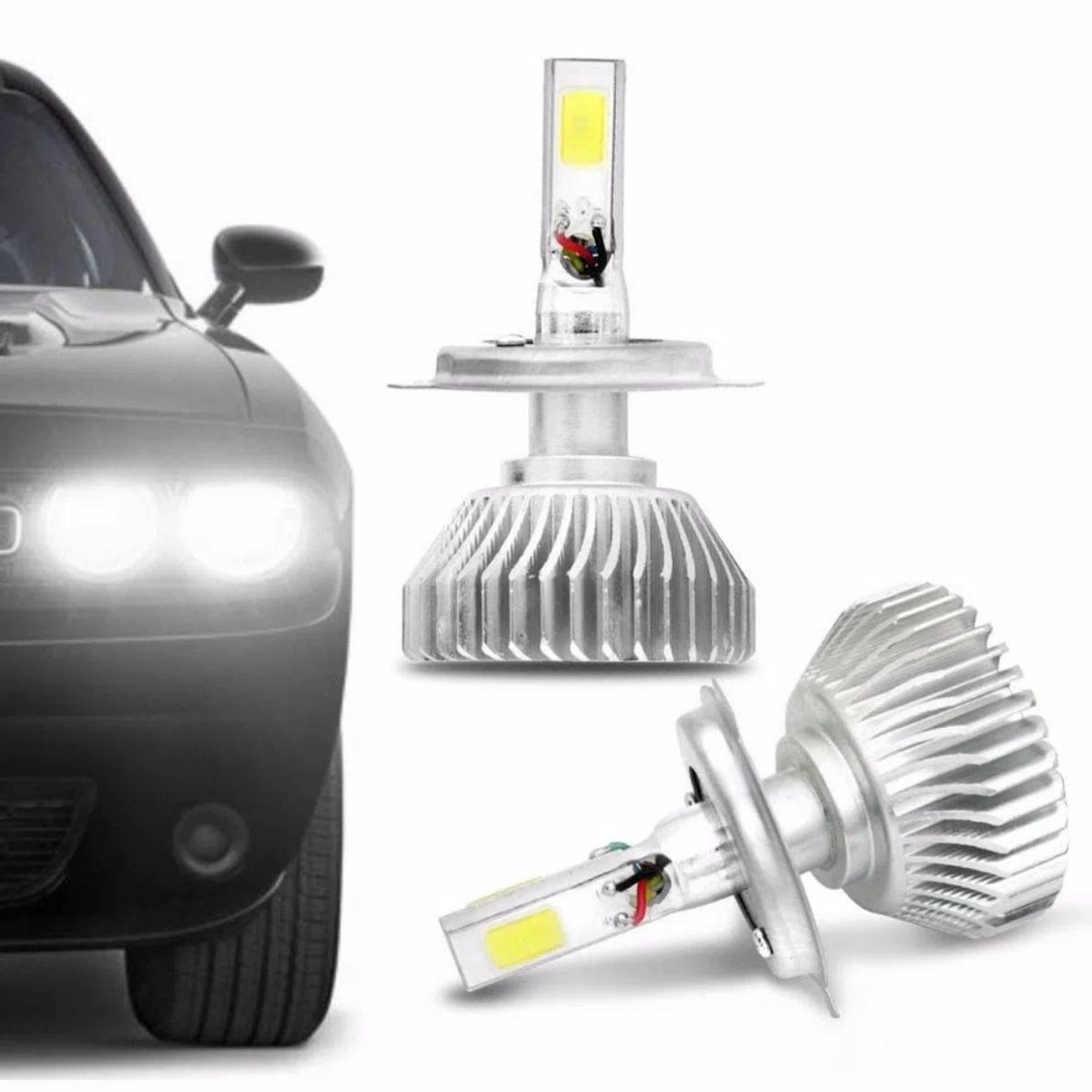 Par de Lâmpada Powerled 3D H27 6000K 12V 50W 4500 Lumens Shocklight SLL-20027