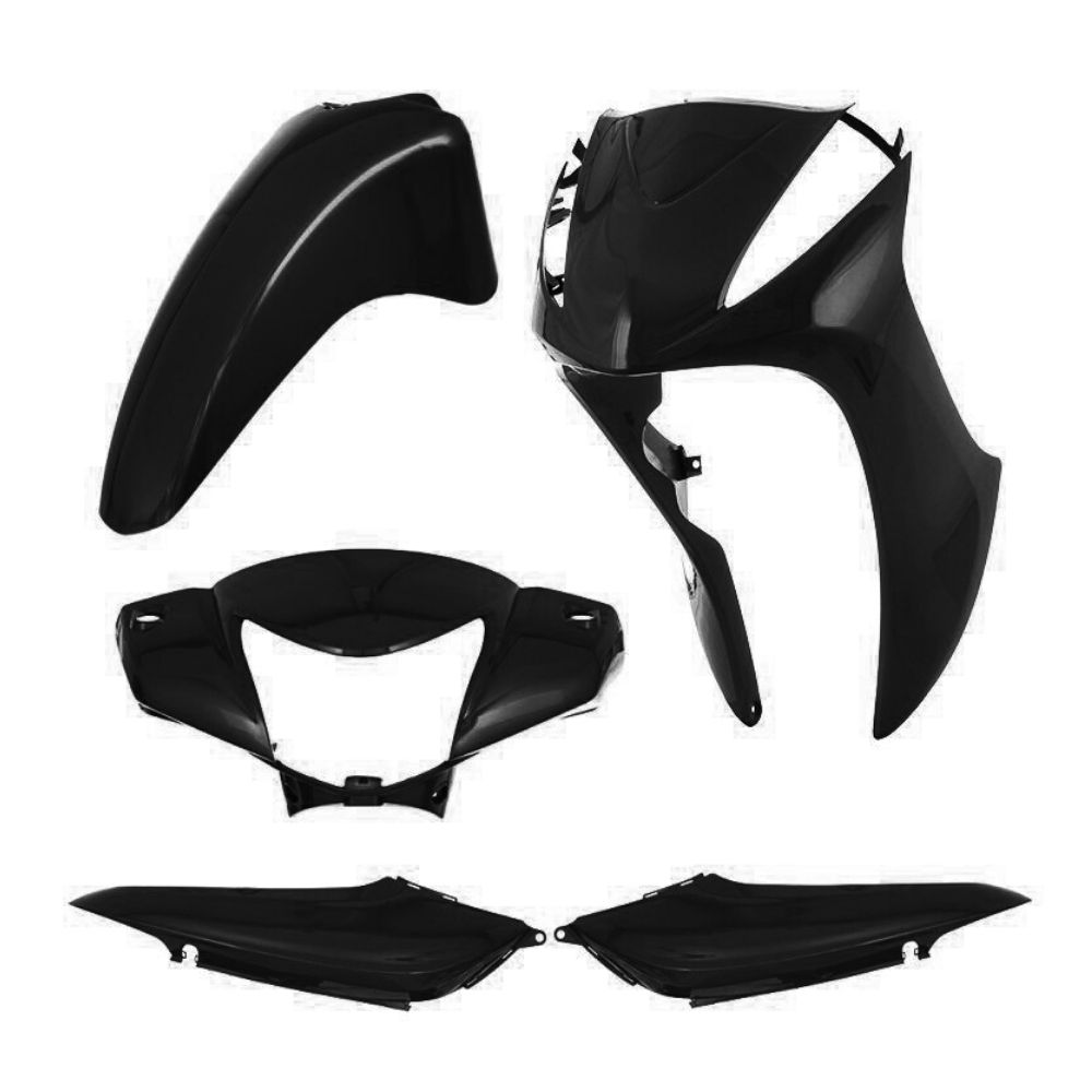 Conjunto de Plástico Carenagem BIZ 125 2011/2012/2013 Preto (4 peças) - 016-6001 Pro Tork