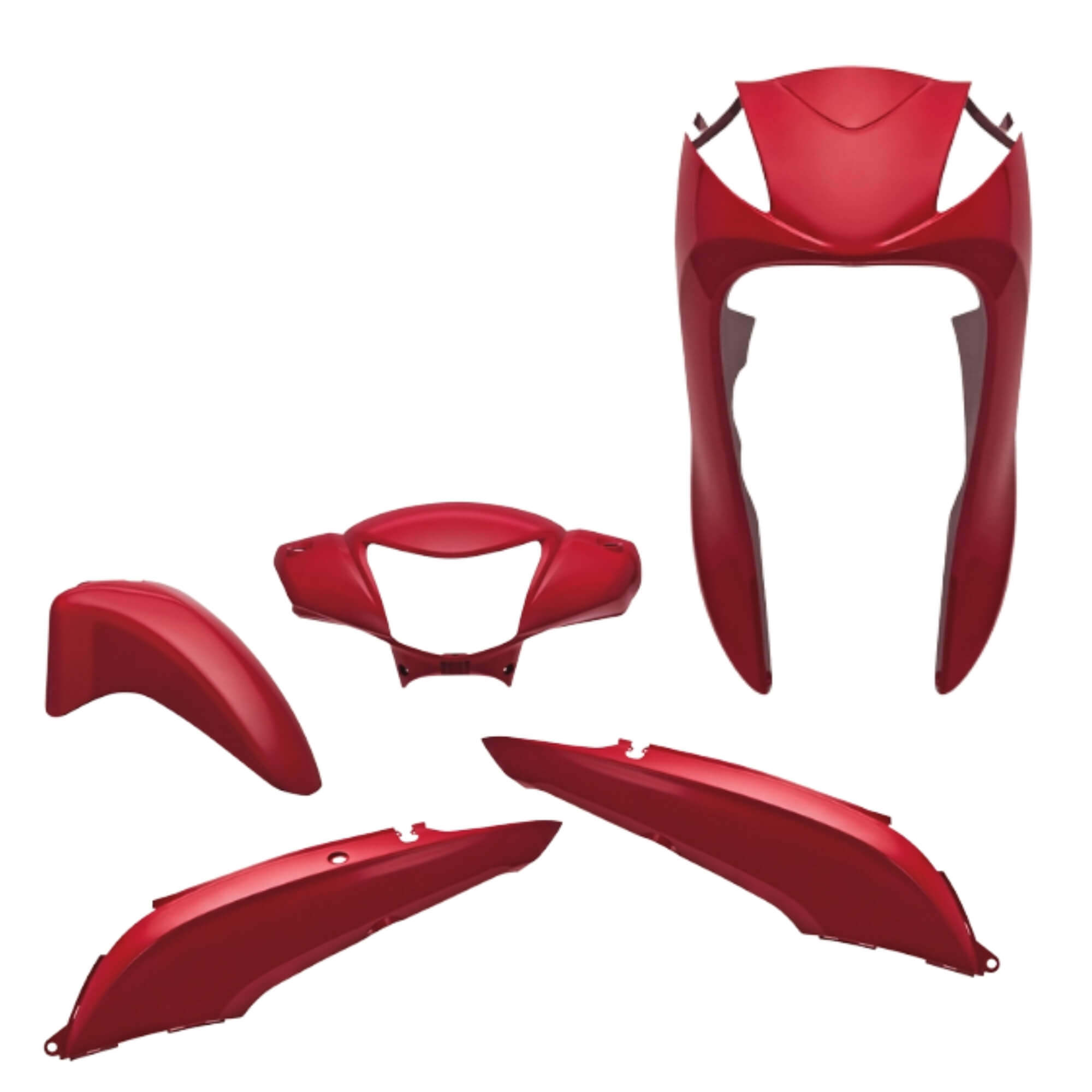 Conjunto de Plástico Carenagem BIZ 125 2013 Vermelho Pimenta (4 peças) - 016-6006 Pro Tork