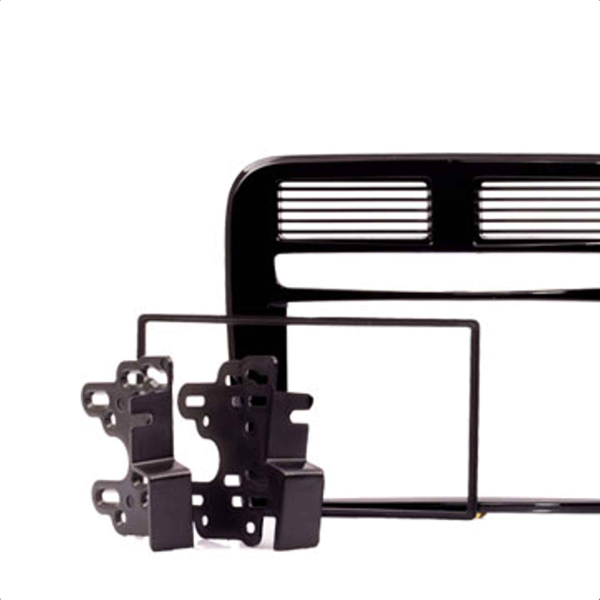 Moldura 2 Din Com Duto De Ar Black Piano Punto 2008/2009/2010/2011/2012 Expex - EPX 386