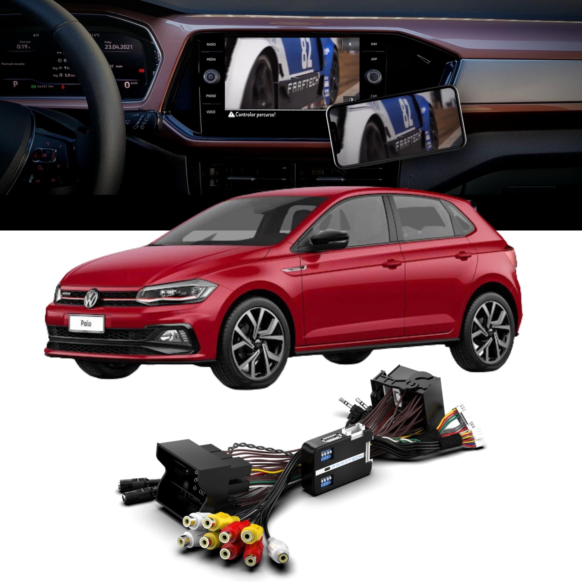 Interface de Vídeo Polo/ Virtus T-Cross 2018 / Nivus 2021 em diante Faaftech FT-VF-VW4