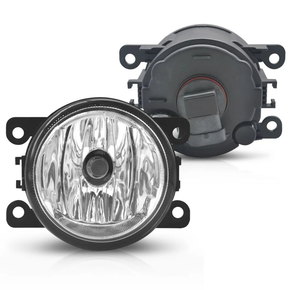 Kit Farol de Milha Honda Fit 2017-2019 H8 55W Moldura Cromada Botão Modelo Original Suns FGS0235HD
