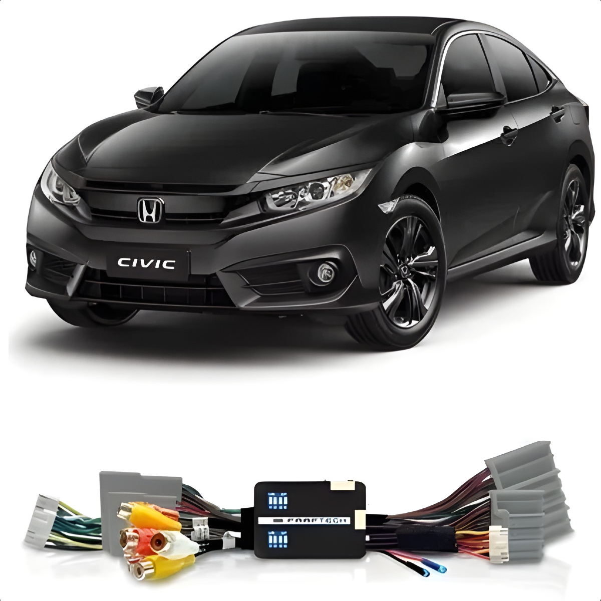 Interface de Vídeo Honda City / Civic / Fit / HR-V / WR-V 2018 em diante Faaftech - FT-VF-HND4