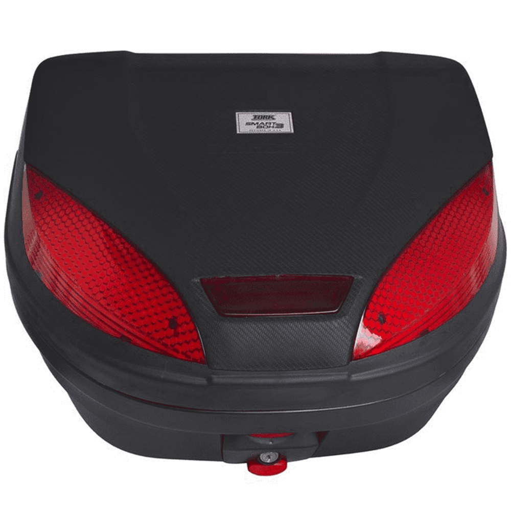 Baú Bauleto p/ Motos 52 Litros Smart Box 3 c/ Refletor Traseiro Chave Trava Preto ProTork - BP-11PT