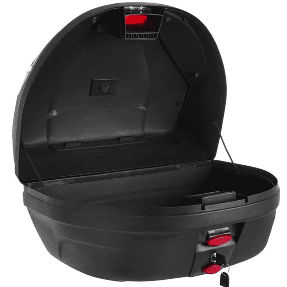 Baú Bauleto p/ Motos 52 Litros Smart Box 3 c/ Refletor Traseiro Chave Trava Preto ProTork - BP-11PT