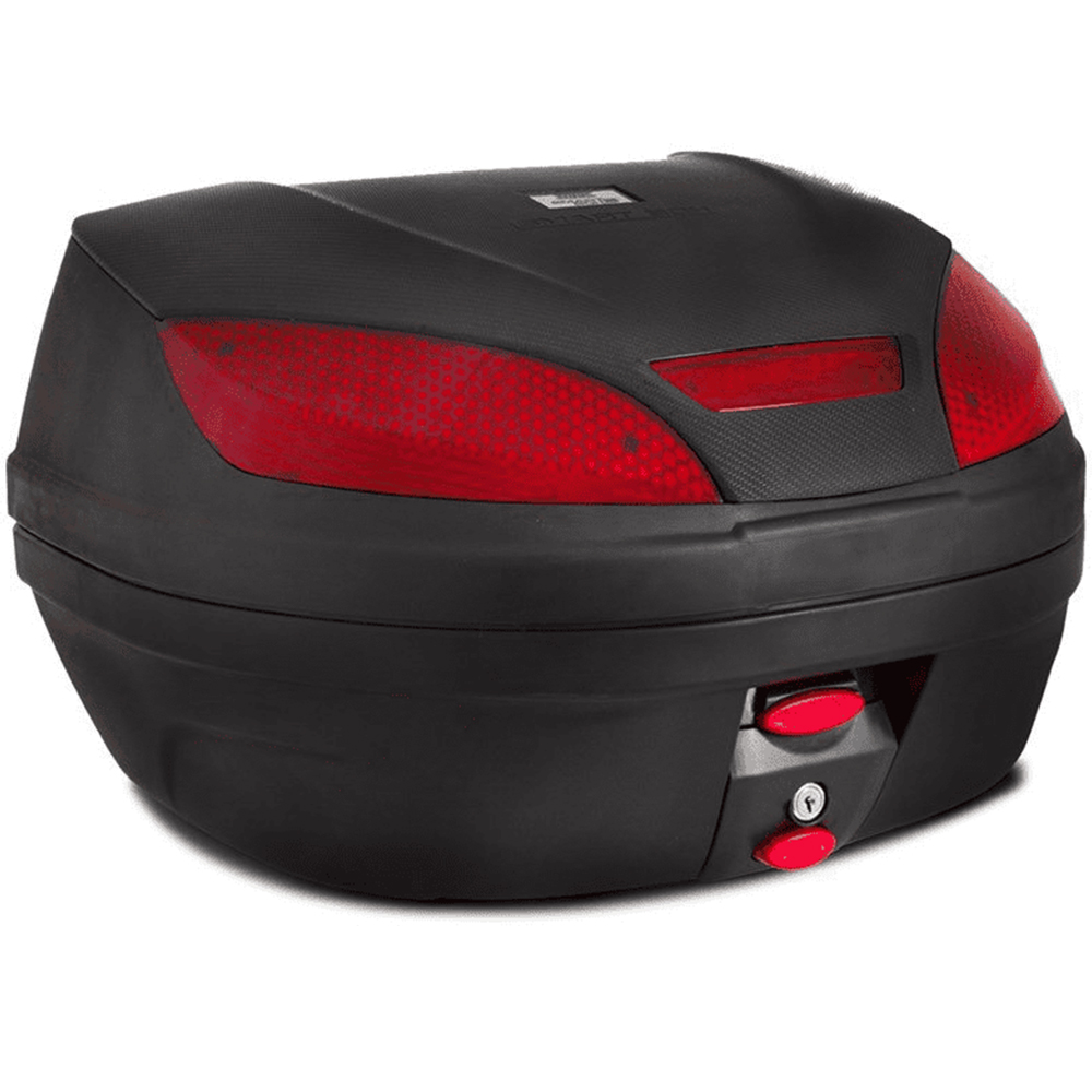 Baú Bauleto p/ Motos 52 Litros Smart Box 3 c/ Refletor Traseiro Chave Trava Preto ProTork - BP-11PT