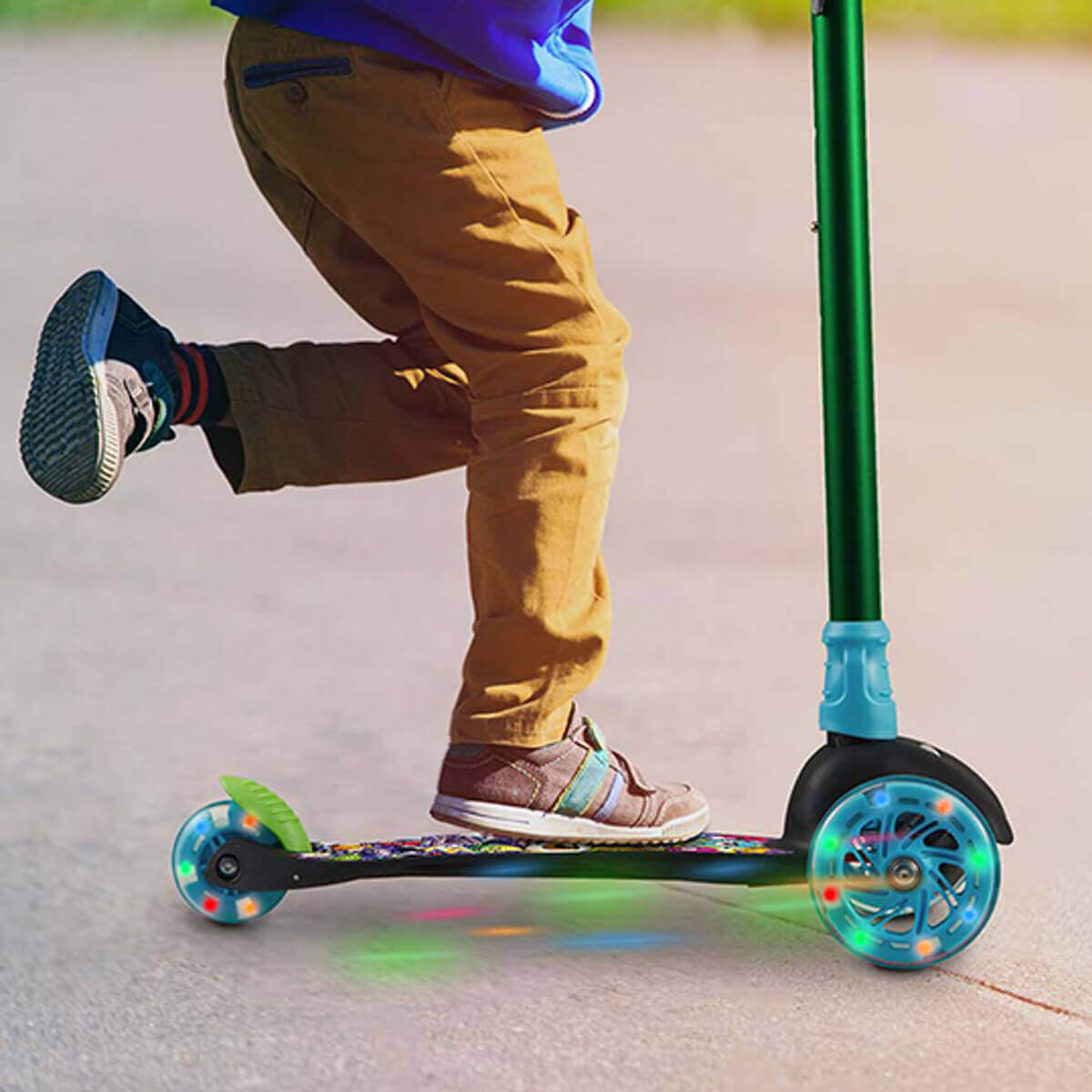 Patinete Infantil 3 Rodas com LED Suporta até 40 kg Monster Átrio - ES114