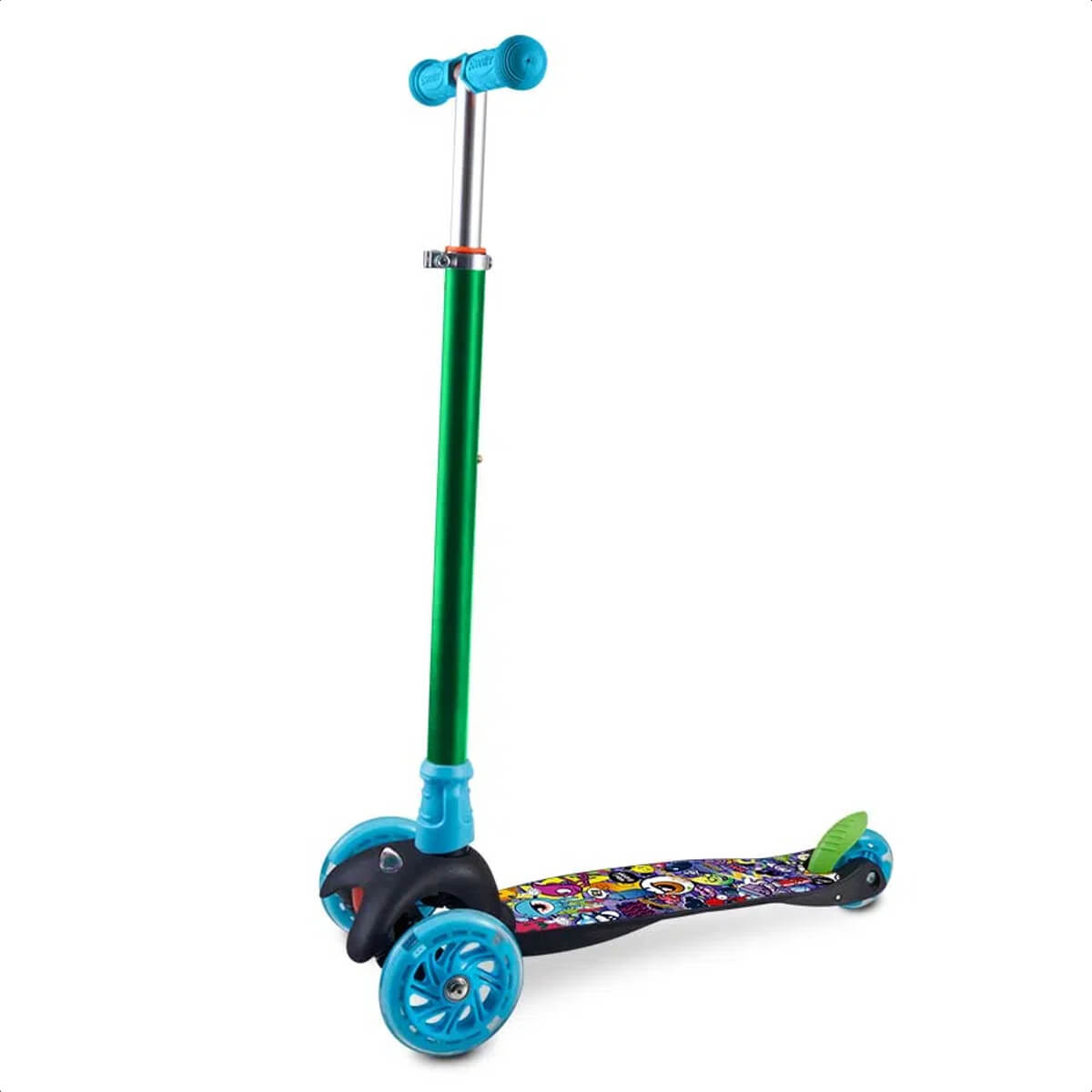 Patinete Infantil 3 Rodas com LED Suporta até 40 kg Monster Átrio - ES114