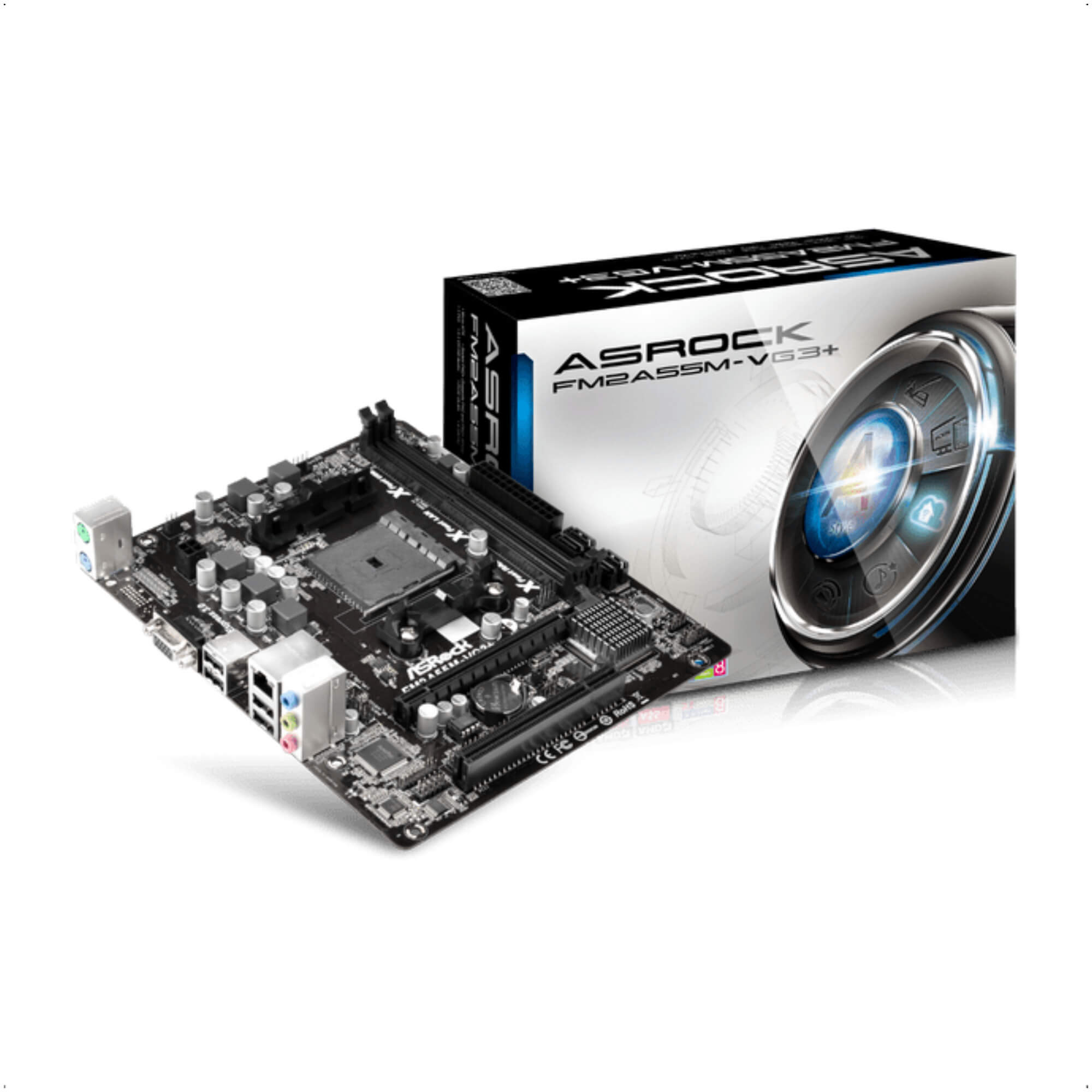 Placa Mãe Amd Asrock Fm2+ M-ATX FM2A55M-VG3+ 2 ddr3 1866 D Sub