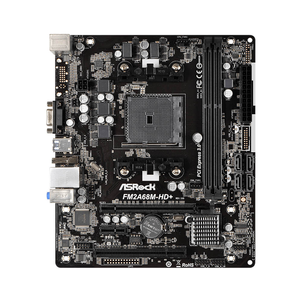 Placa Mãe Asrock FM2A68M-HD+ R2.0 DDR3 FM2+ / FM2