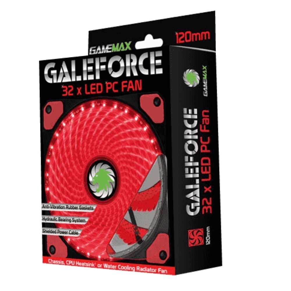 Cooler para Gabinete 120mm 32 LED Vermelho Gamemax - GMX-GF12R
