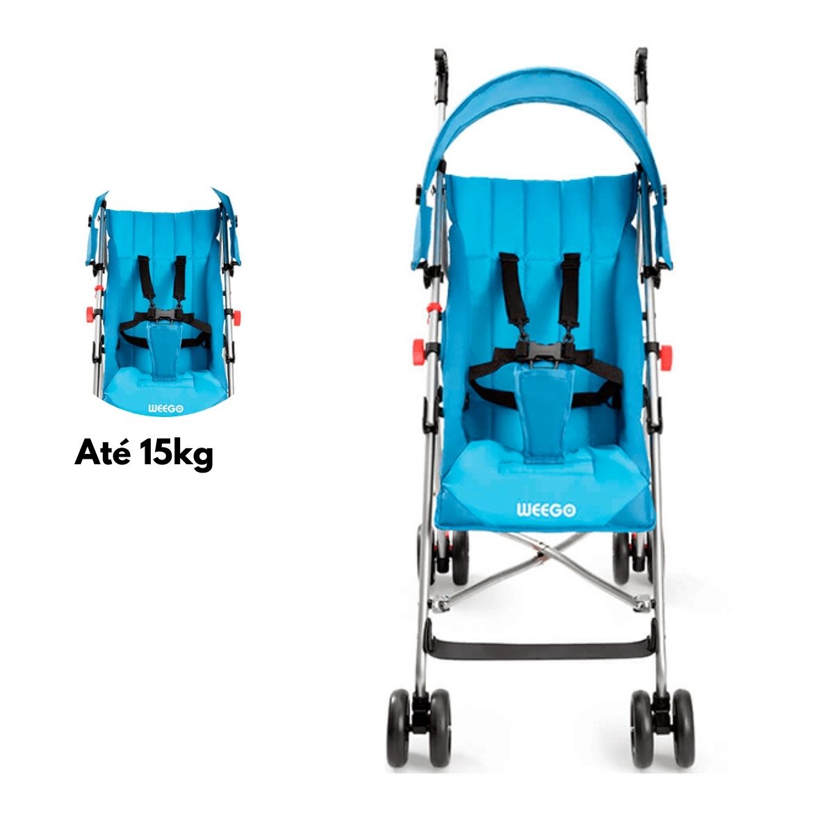 Carrinho de Bebê Guarda-Chuva Way Azul até 15 kg Weego - BB507
