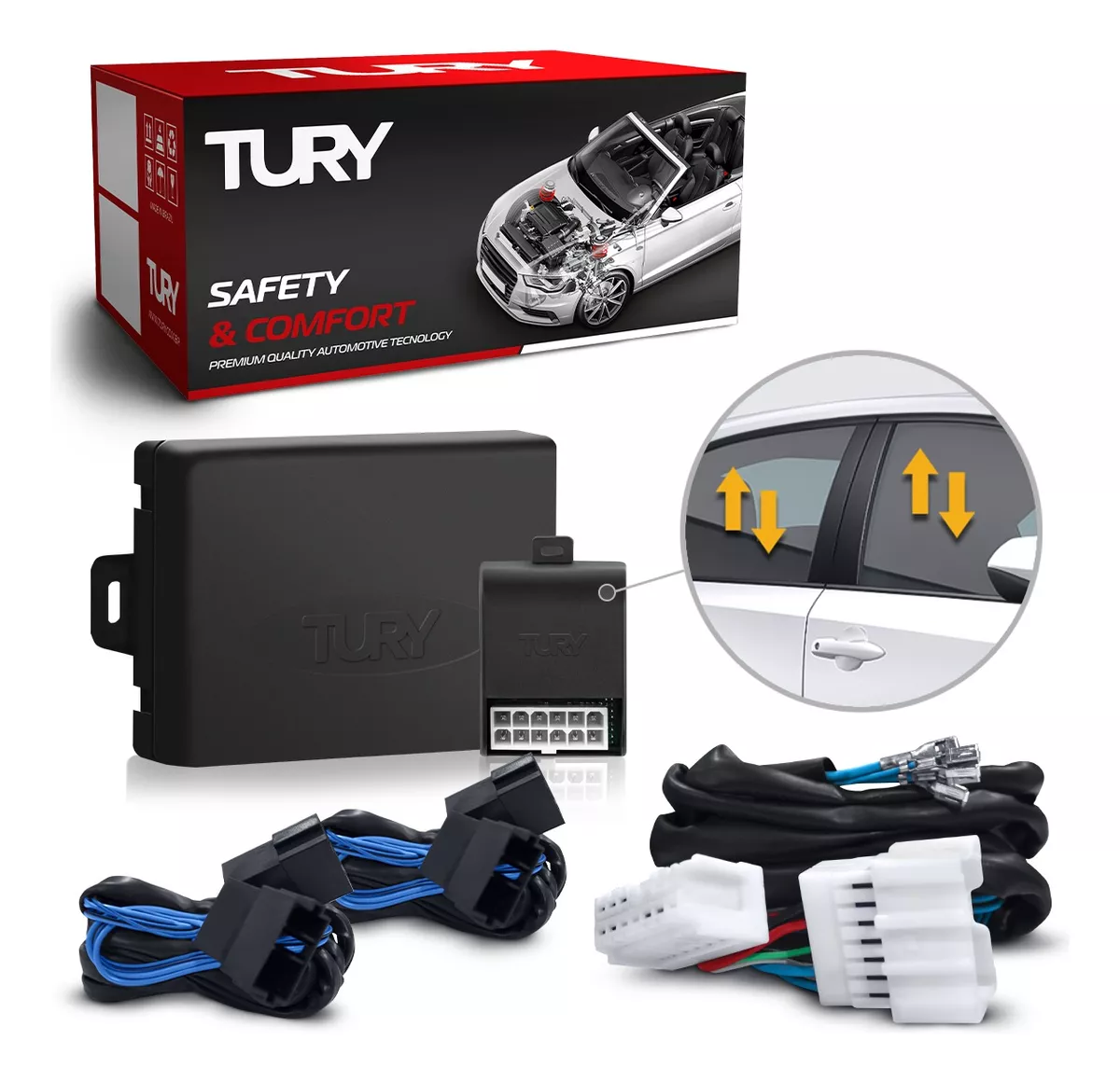 Modulo de Vidro Forester 2017 2018 2019 Tury com Anti-esmagamento PRO 4.68 EL