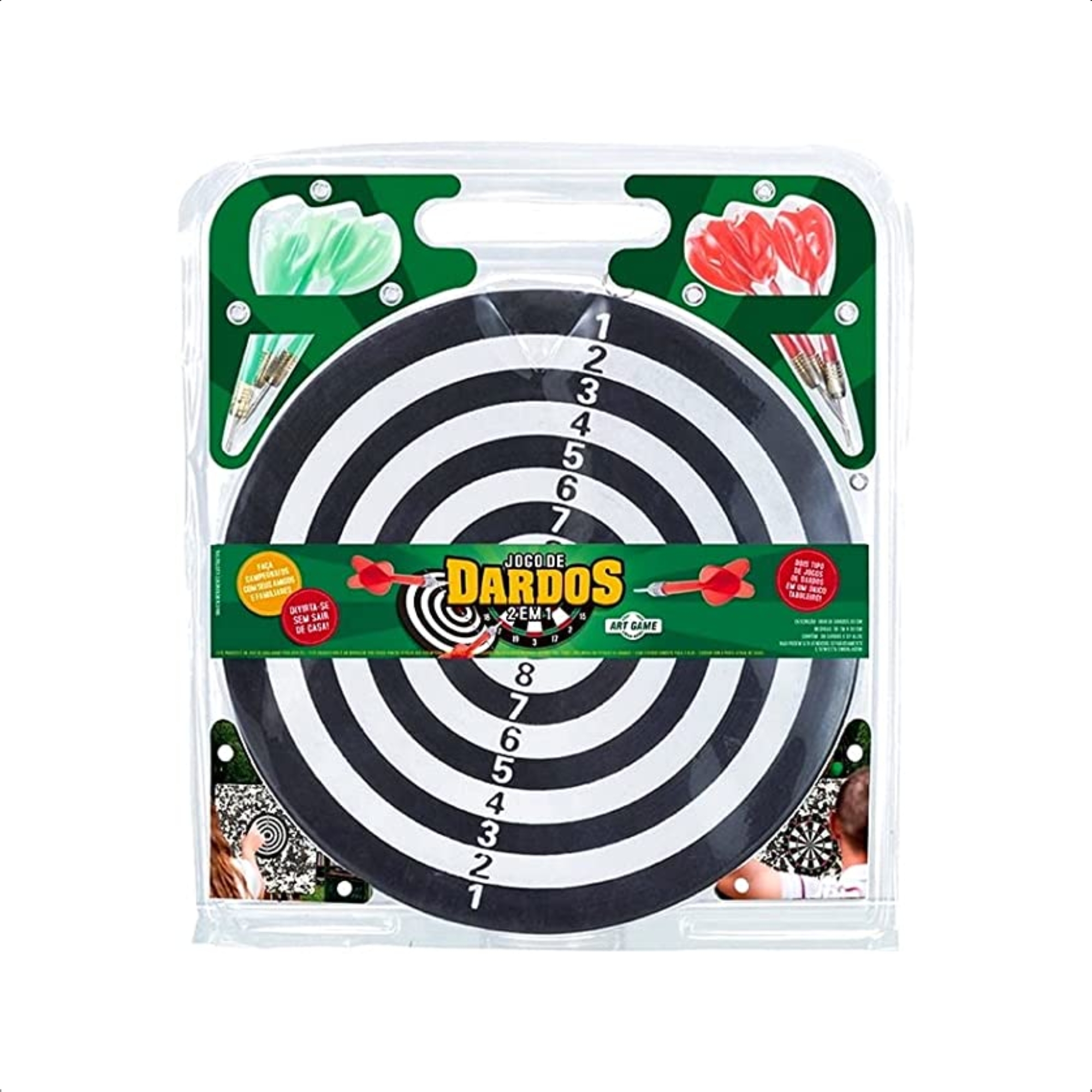 Jogo de Dardos com Alvo de 42cm de Diâmetro + 6 Dardos Atrio - ES170
