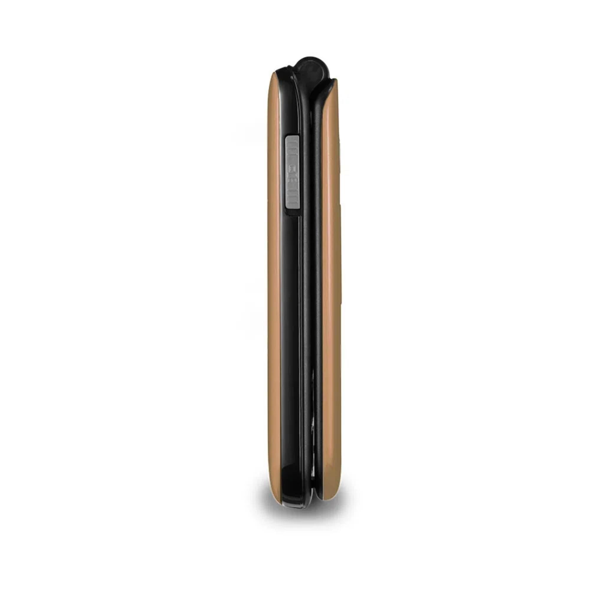 Celular Flip Vita Multilaser Dual Chip MP3 2G 900mAh Botão para Emergências, Dourado, Com a função lanterna - P9043