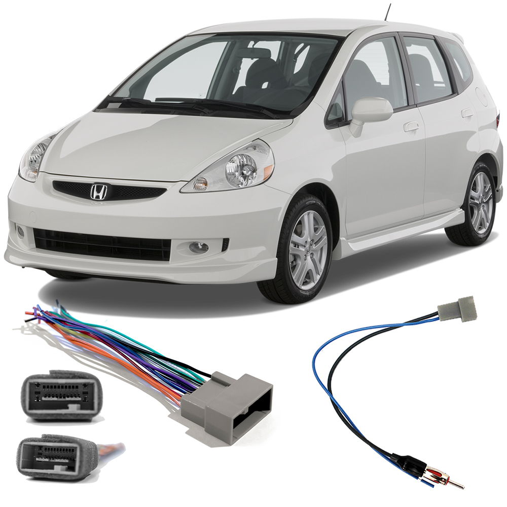 COMP Kit Chicote Original + Adaptador Para Antena New Fit Civic 2007 a 2014