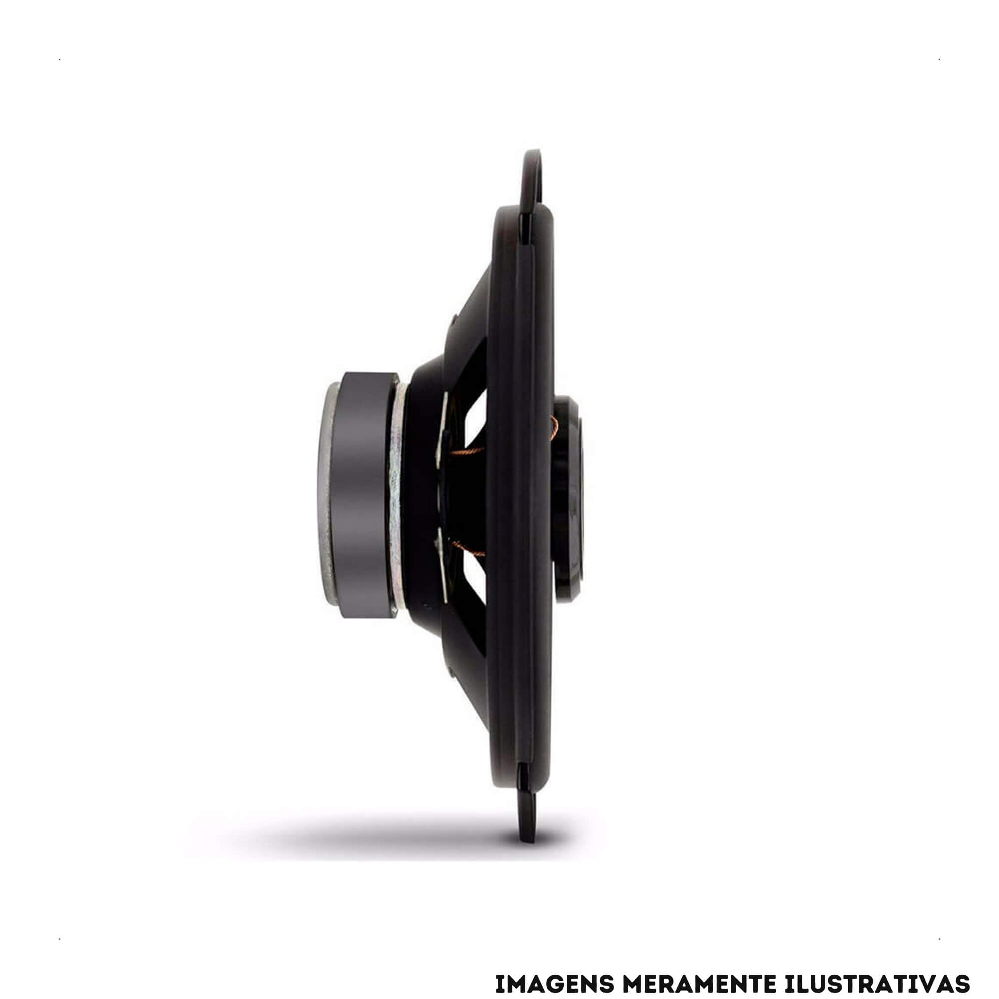 COMP Kit Som Automotivo 4 Alto Falantes 4 x 50W Rms 4 Ohms 6" + 4 Aros Adaptação Gol G5 Dianteiro