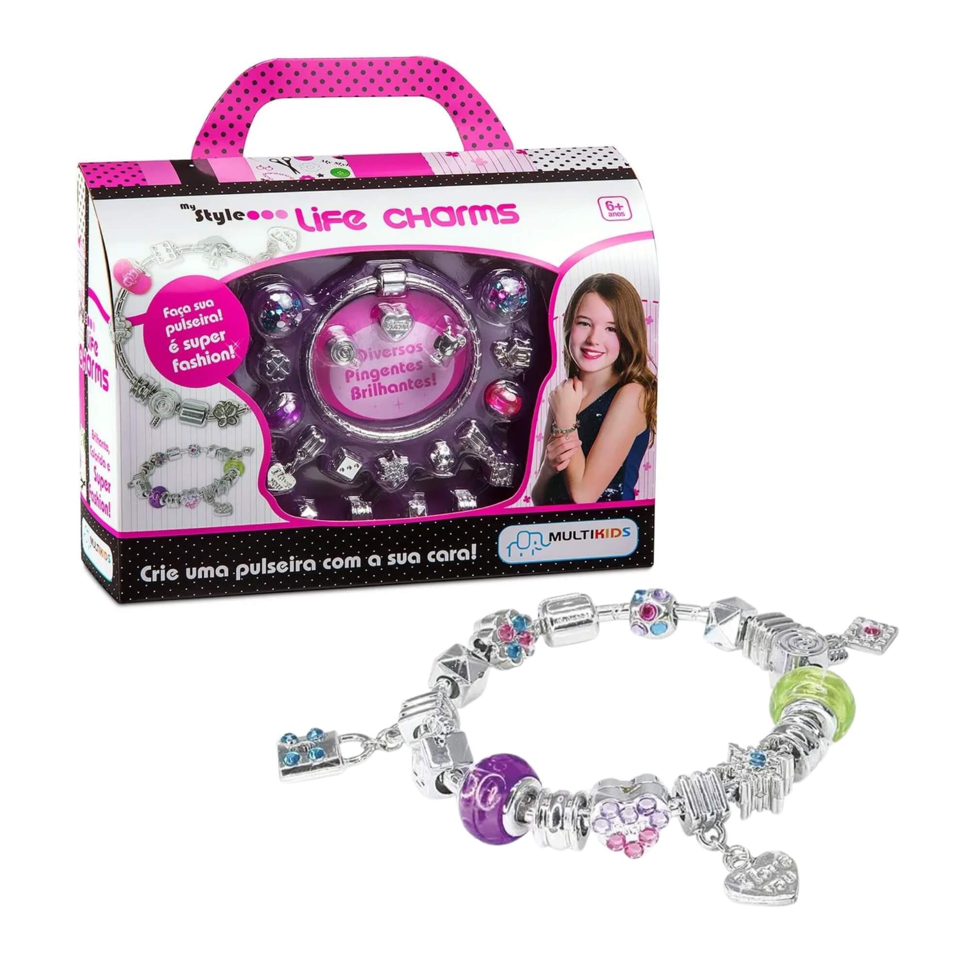 Brinquedo Infantil Pulseira My Style Preciosas Life Charms Multikids - BR468