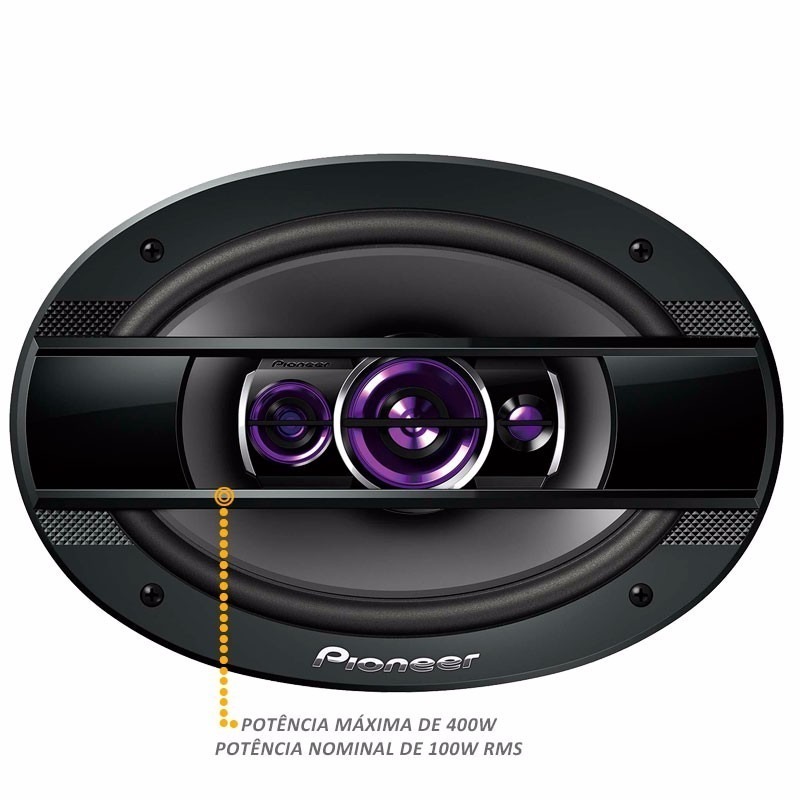 COMP Kit Alto Falantes Pioneer TS-6960BR - Alto Falante 6x9 Quadriaxial 100WRMS