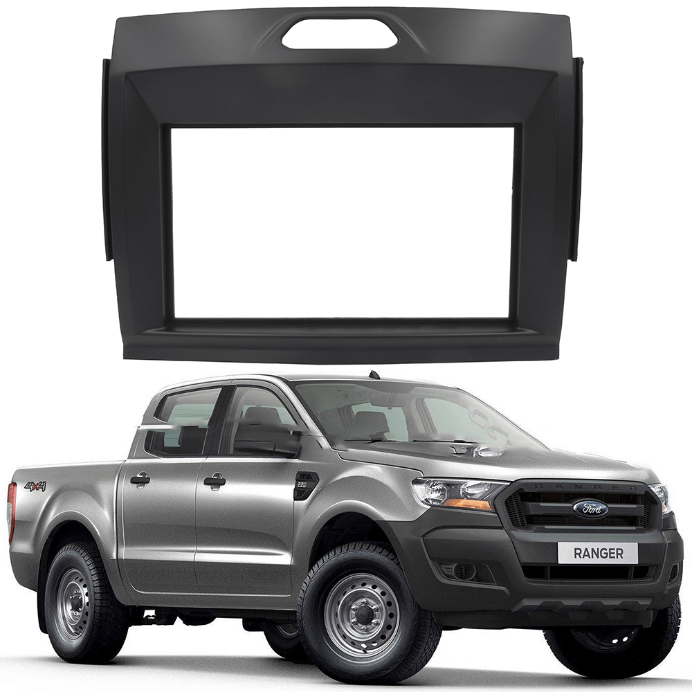 Moldura 2 Din Ranger 2016 em diante JP/CH EPX 465 Preto