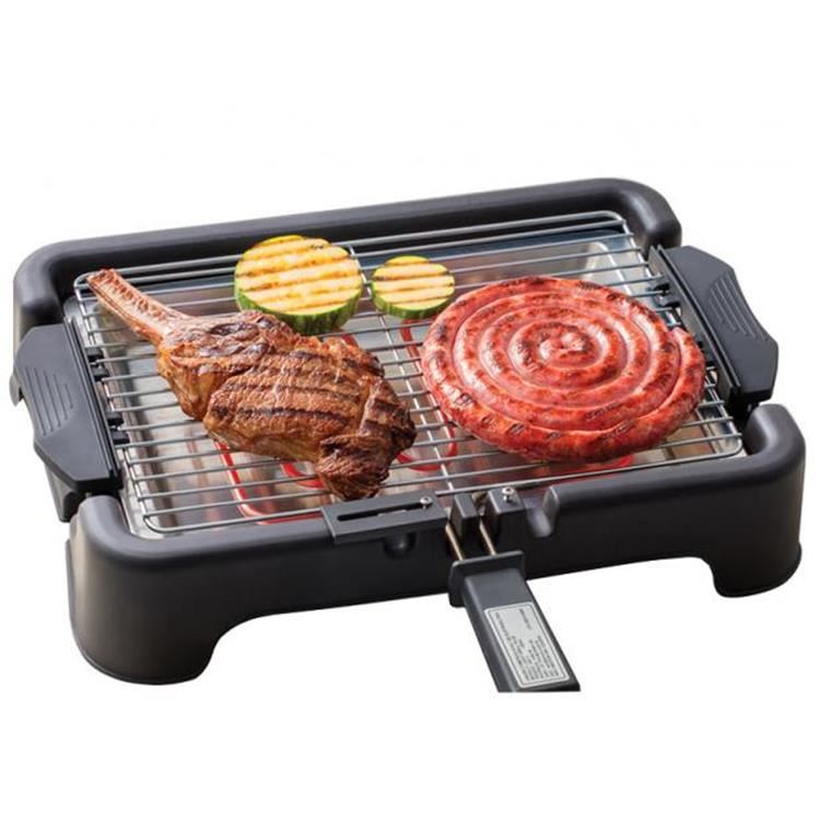 Churrasqueira Eletrica Anurb Gold Grill Light Plus 220V 1400W Com Bandeja Coletora Preto
