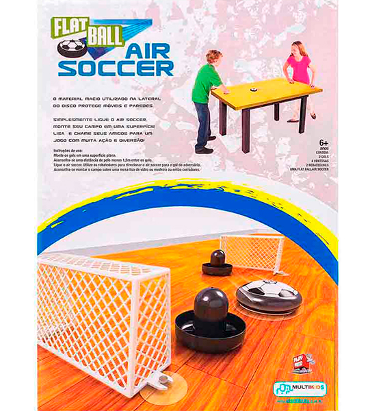 Brinquedo Jogo Flat Ball Air Soccer Futebol de Mesa Multikids - BR373