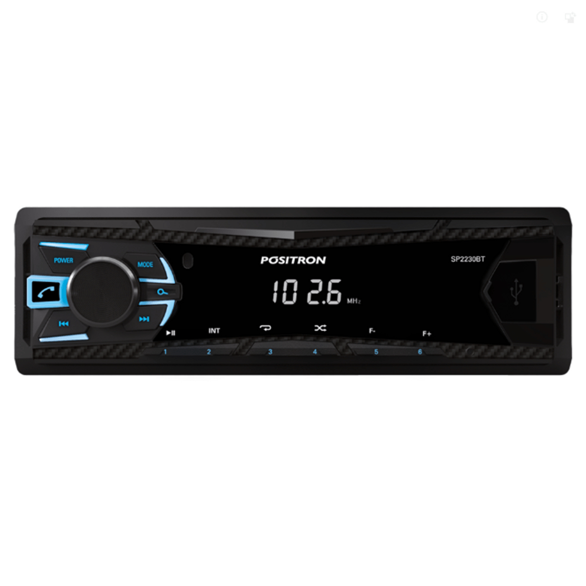 Rádio de Carro Som Automotivo SP2230BT Positron Com Bluetooth USB Frontal MP3 FM