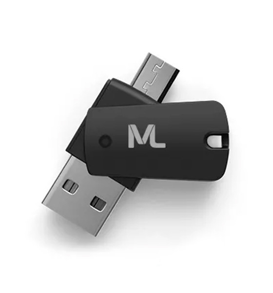 Cartão Memória 64gb Usb Dual Sd 80mb/s 4x1 Multilaser - MC152