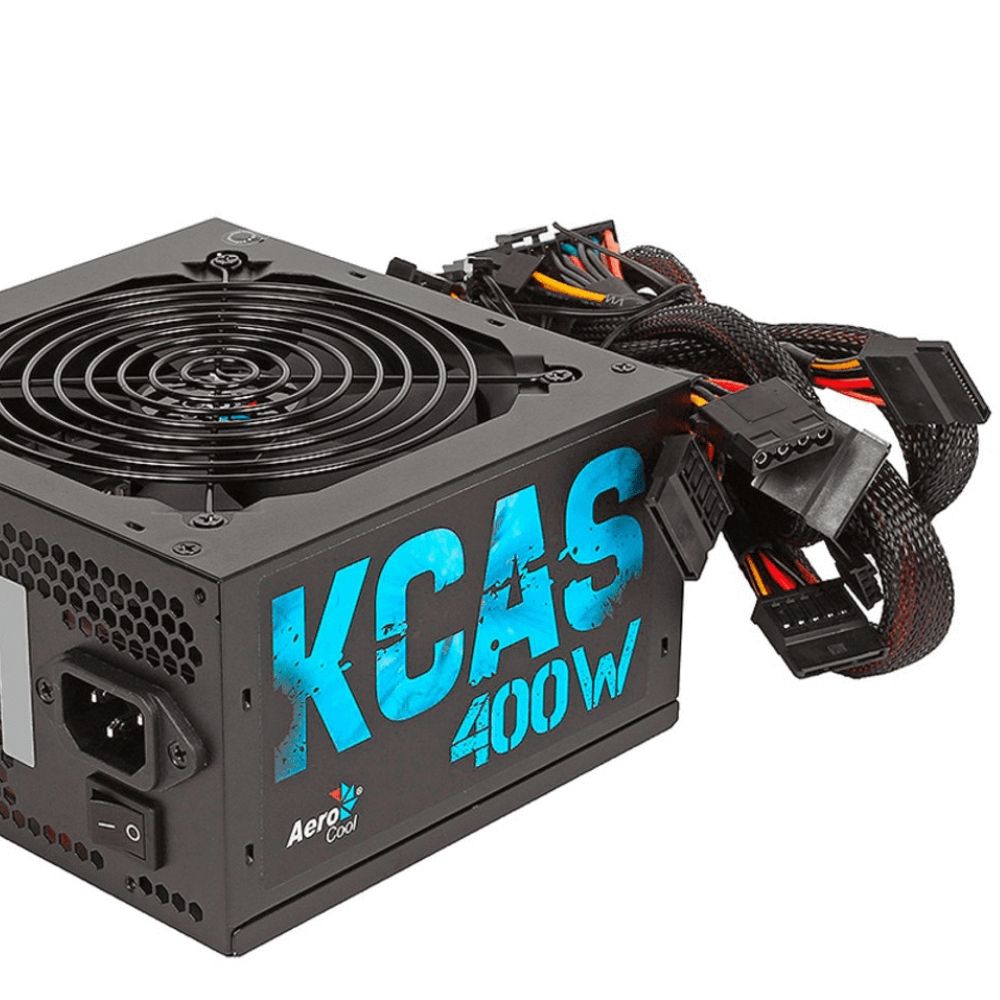 Fonte de Alimentação para PC ATX 400W Kcas 80 Plus White Pfc Ativo sem cabo -  Aerocool