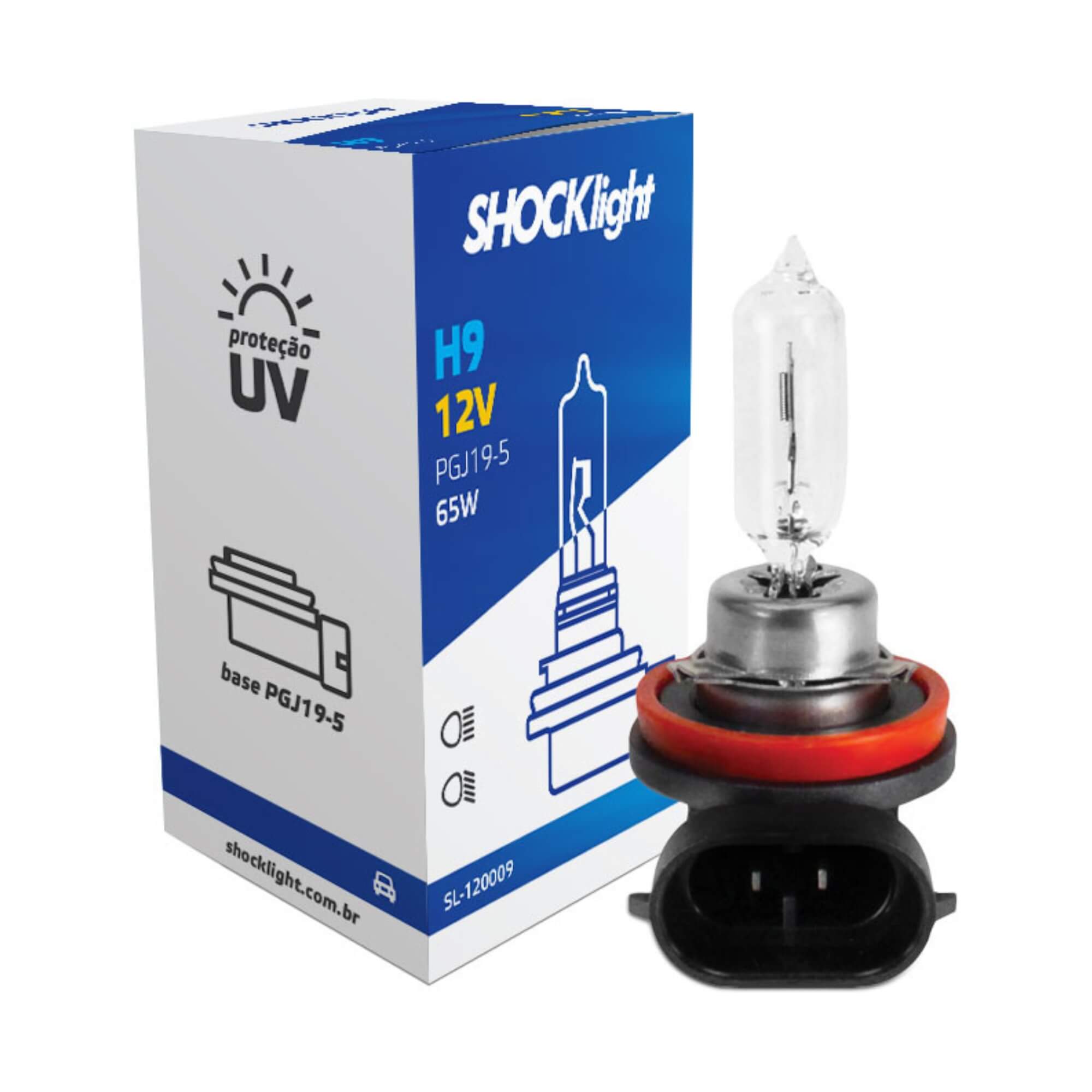 Lâmpada Halógena Standart H9 12V 65W PGJ19-5 Shocklight - SL-120009SBBA