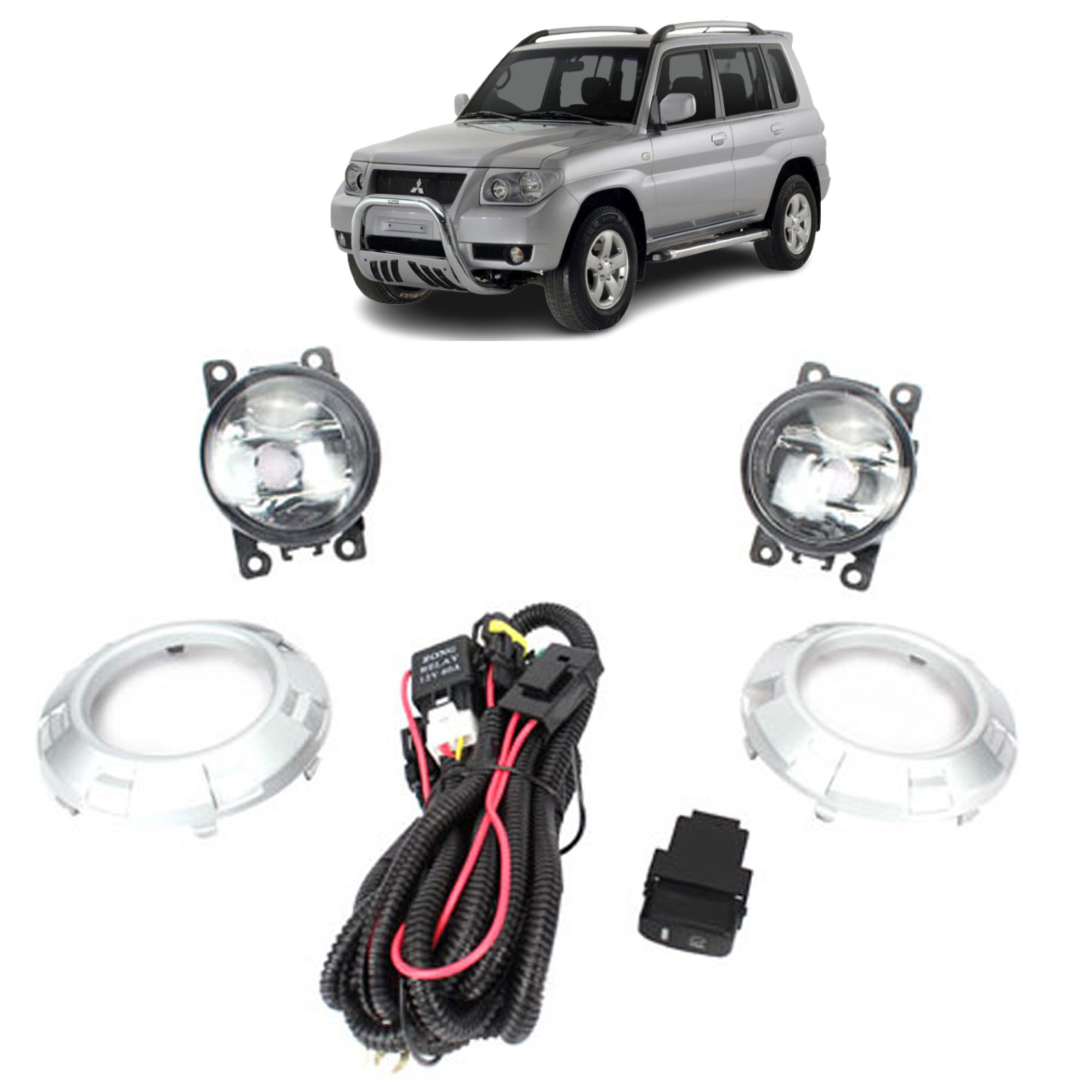 Kit Faról Milha Shocklight Mitsubishi PAJERO 2007/2015 Botão Original Shocklight  - SL-190610
