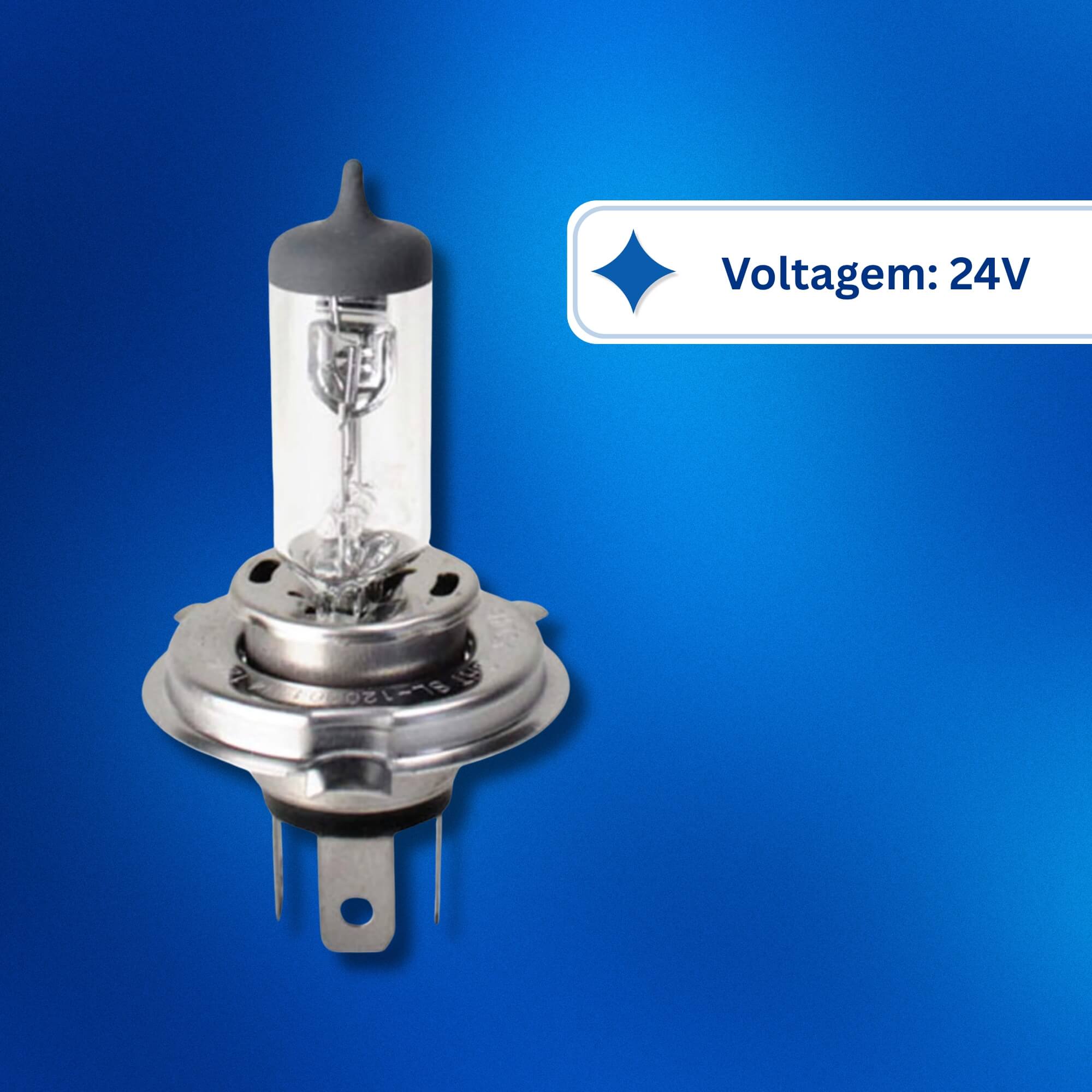 Lâmpada Halógena Standart H4 24V 75/70W P43T Shocklight - SL-240004