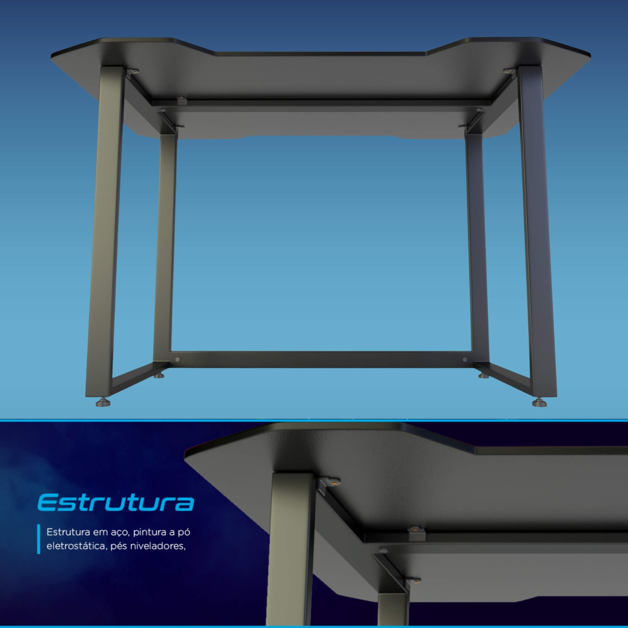 Mesa Gamer Fortrek 120Cm Azul - HMG01 65500