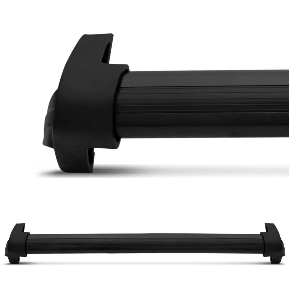 Rack Travessa Teto Ford Ka Hatch/Sedan 2015 em diante 4P alumínio Preto (Porta) FO522 Projecar