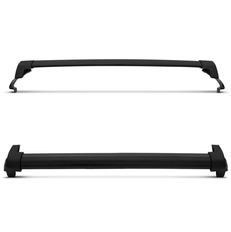 Rack Travessa Teto Ford Ka Hatch/Sedan 2015 em diante 4P alumínio Preto (Porta) FO522 Projecar