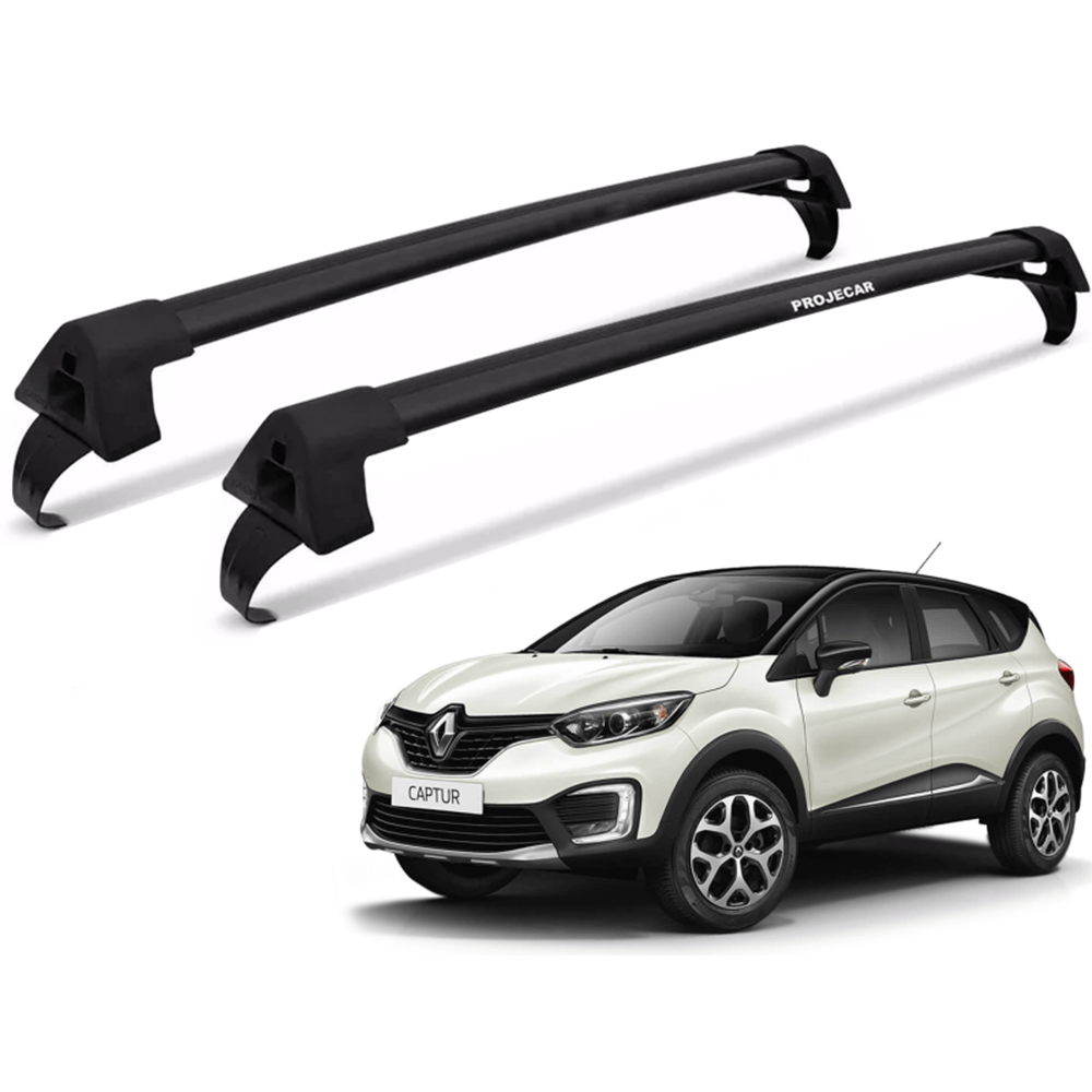 Rack Alumínio Captur 2017 2018 2019 2020 Preto Projecar - RN-4022