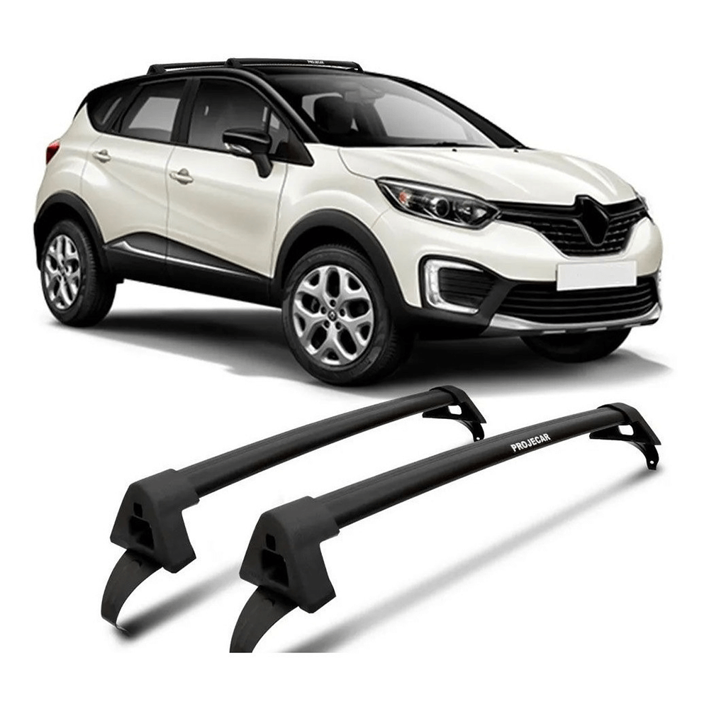 Rack Alumínio Captur 2017 2018 2019 2020 Preto Projecar - RN-4022